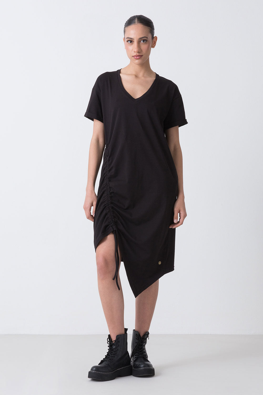 dimensione-danza-summer-abito-donna-in-jersey-elasticizzato-asimmetrico-con-coul image 1
