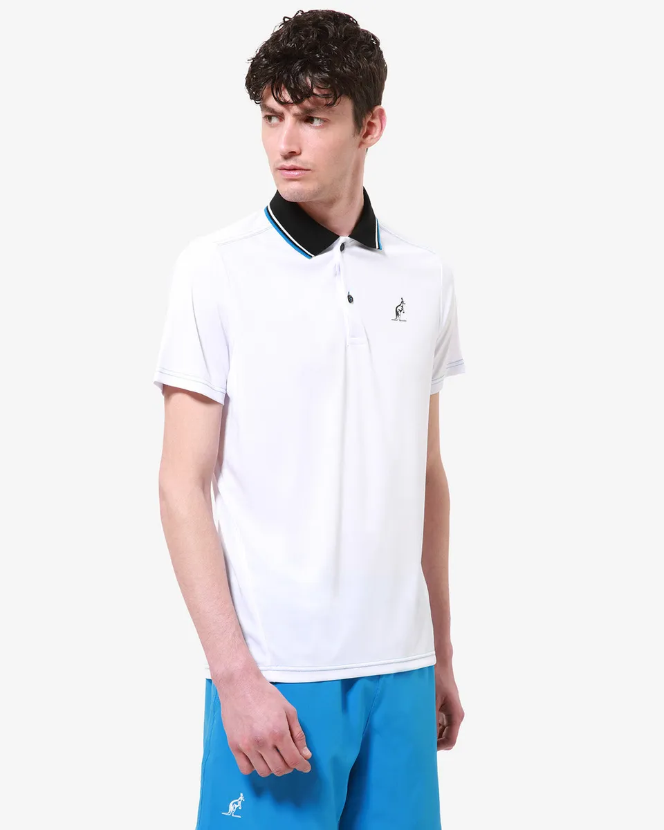 australian-tech-ace-polo-shirt-tennis-polo-tecnica-bianca-performance image 1