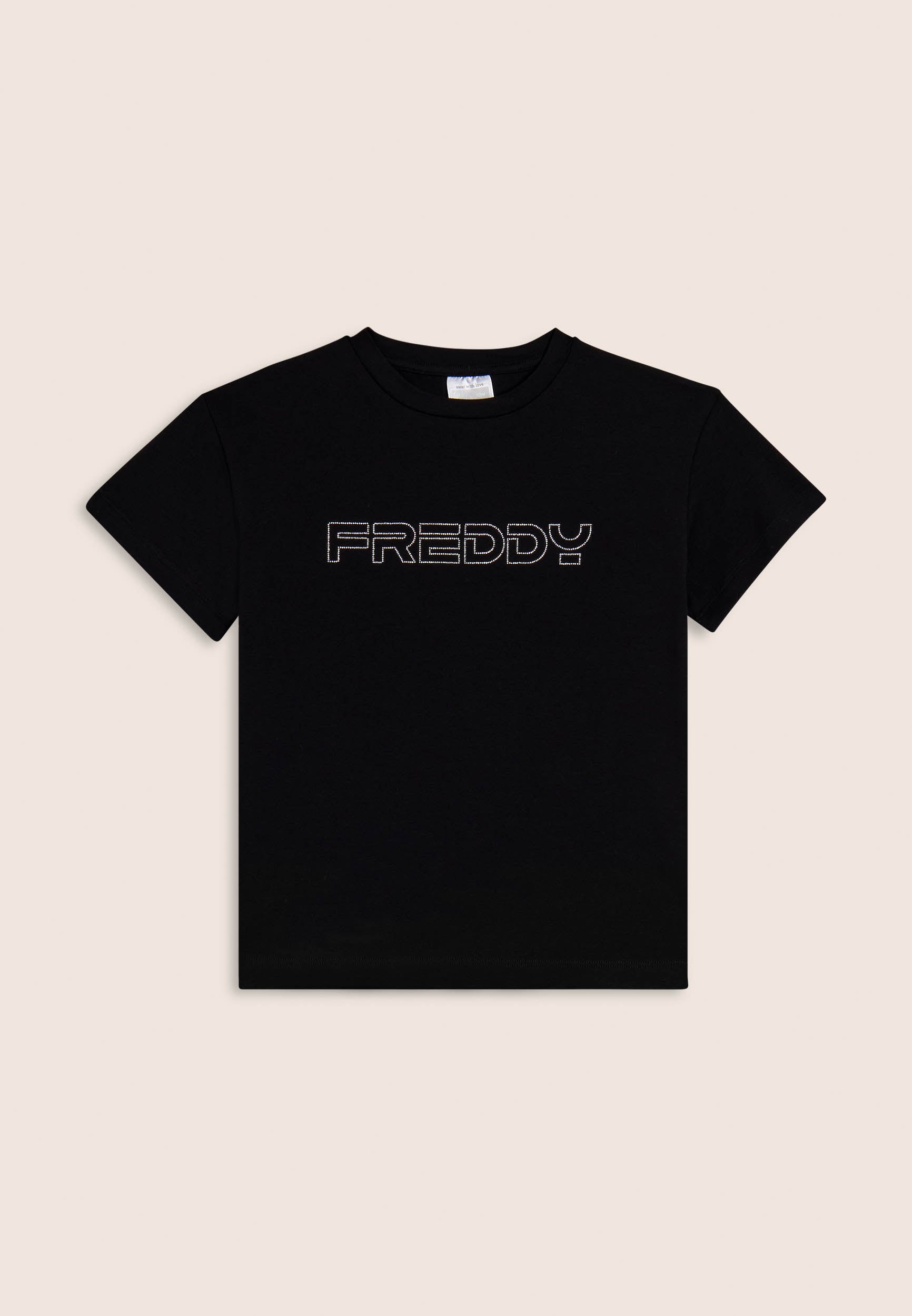 freddy-t-shirt-bambina-regular-con-logo-freddy-in-strass image 1