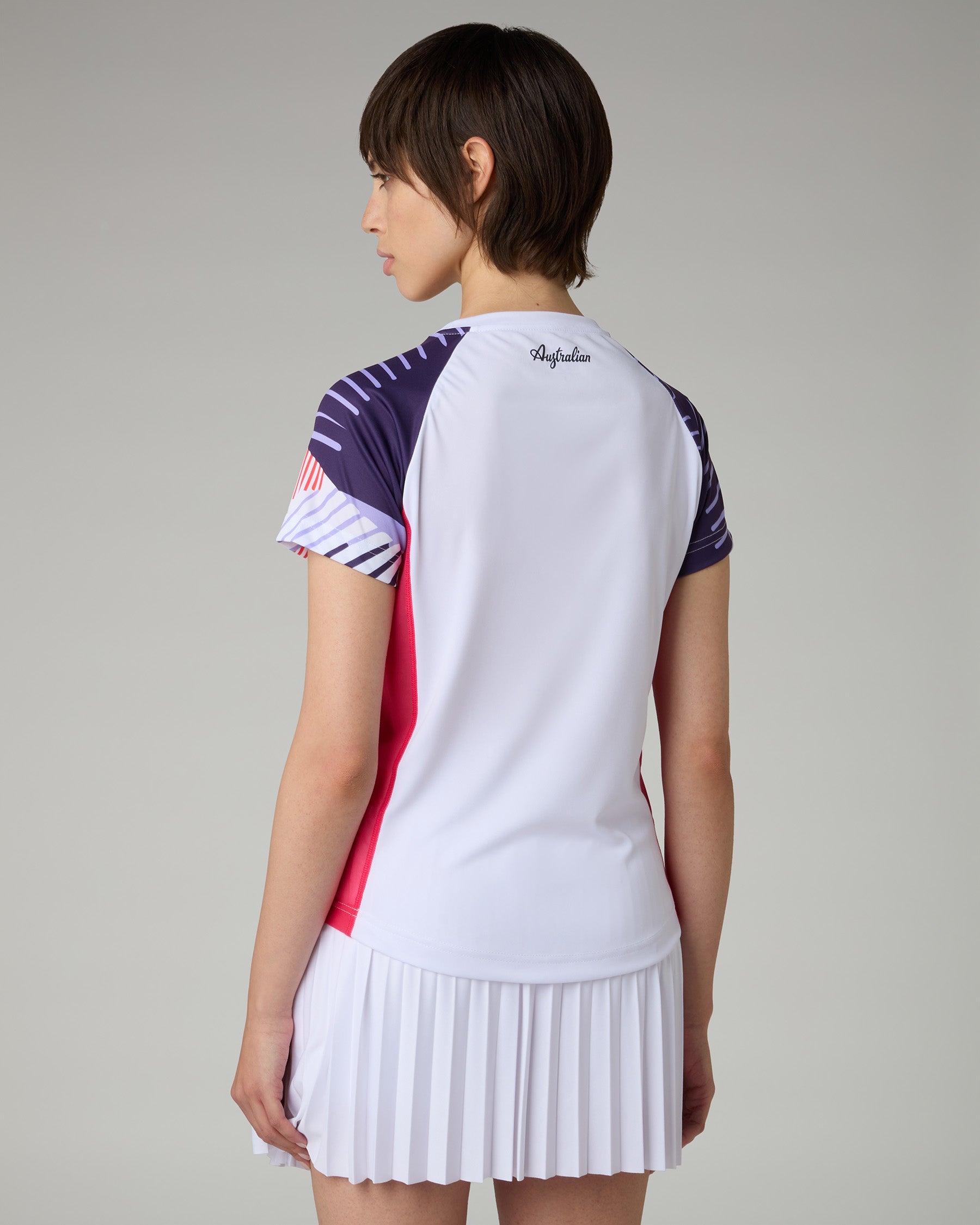 australian-court-t-shirt-tennis-elasticizzata-bianca image 3