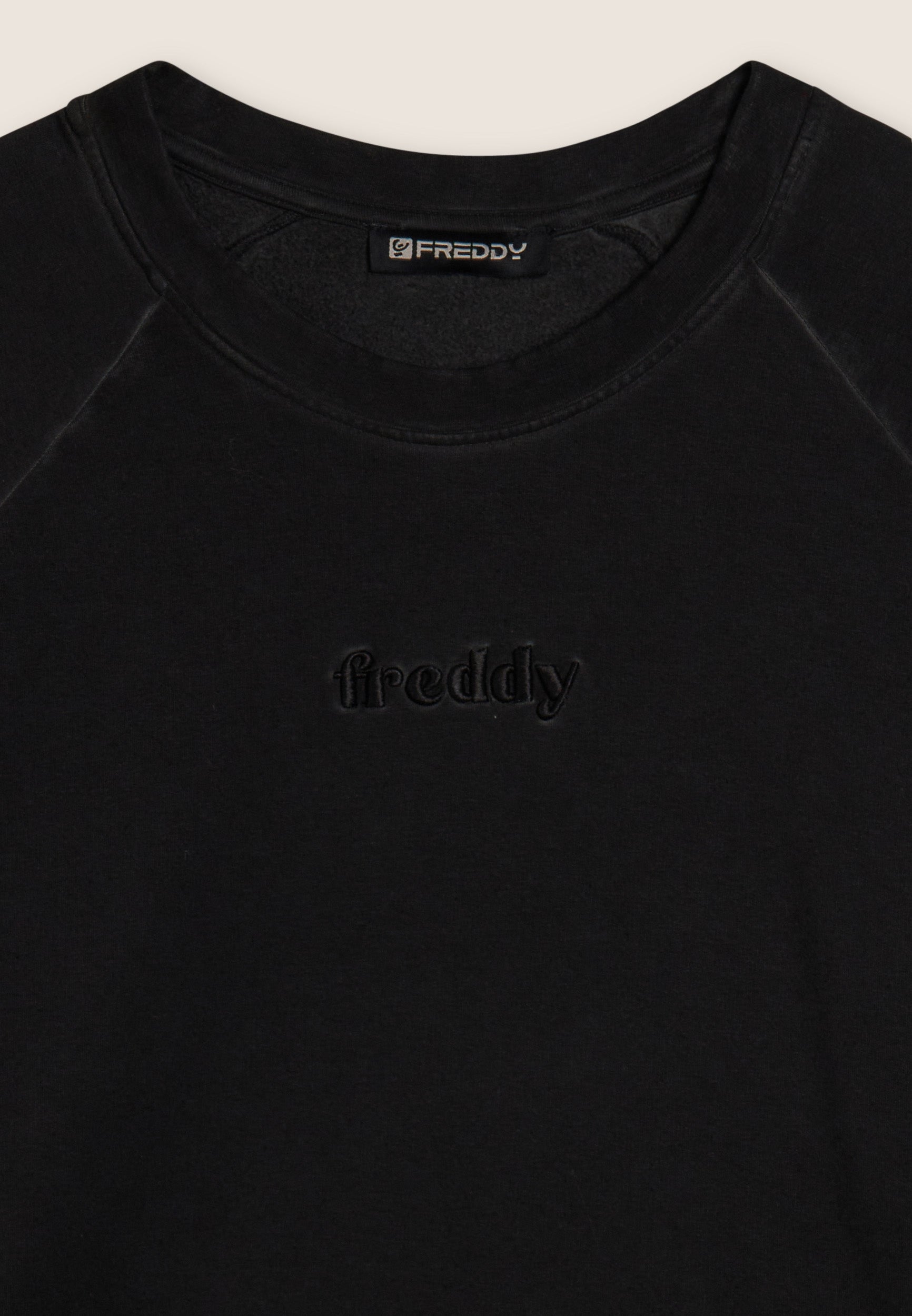 freddy-felpa-cropped-comfort-fit-cold-dyed-nera-donna image 7