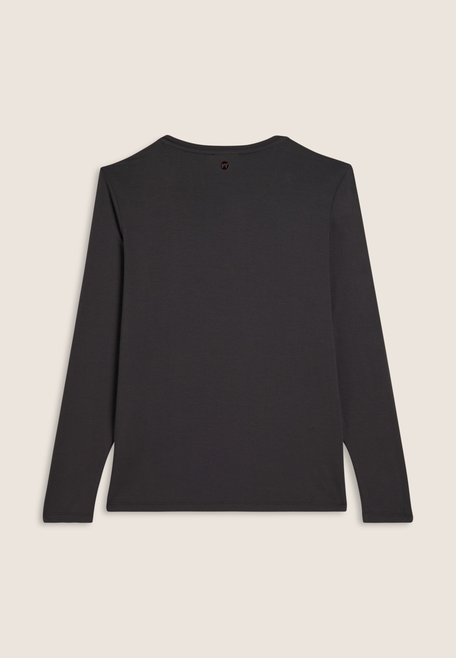 freddy-t-shirt-donna-manica-lunga-con-scritta-here-and-now-in-strass image 6