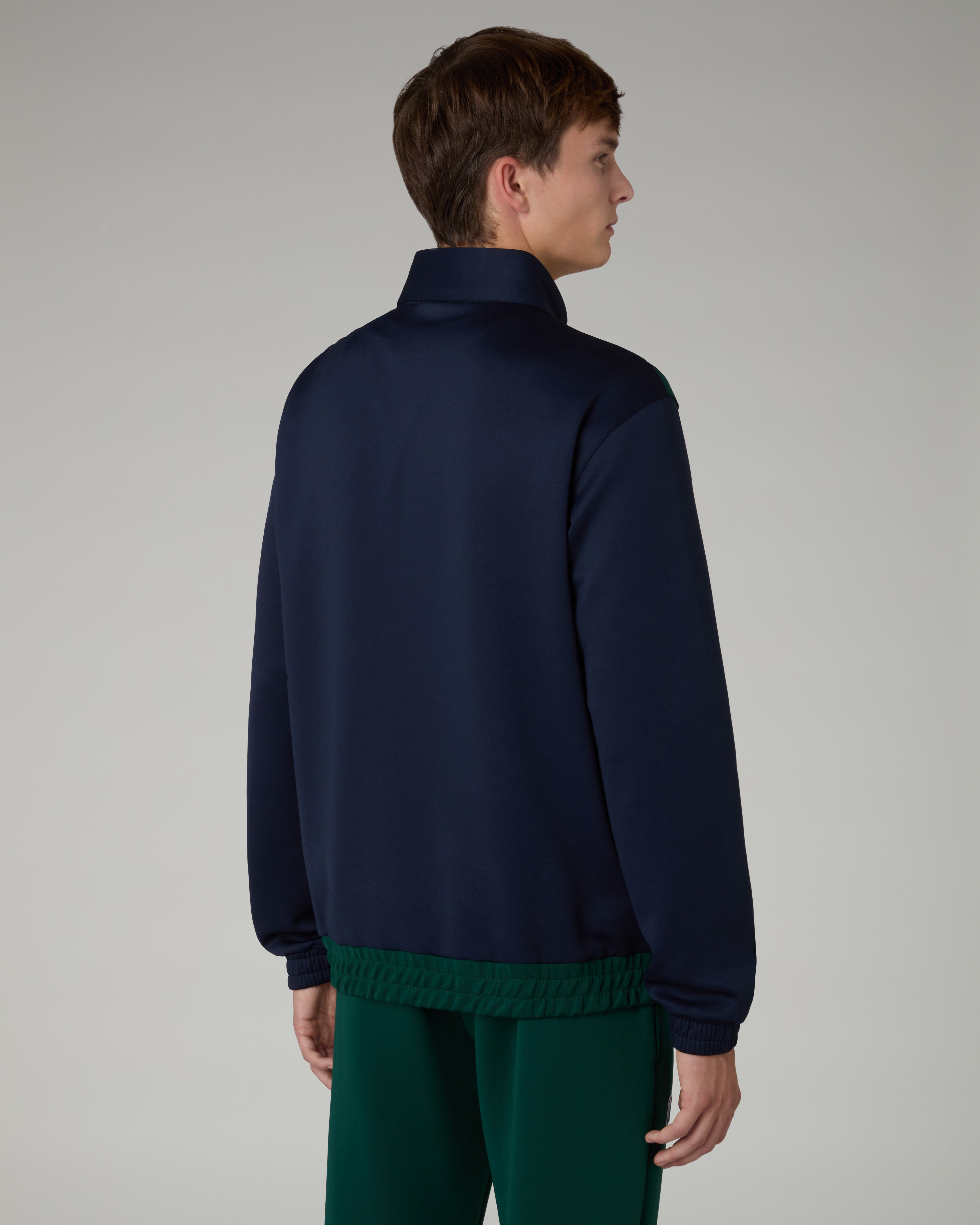 australian-classic-crewneck-mezza-zip-blu-navy image 3
