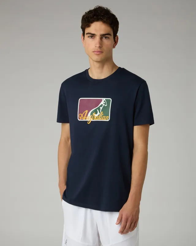 australian-league-cotton-t-shirt-maglia-cotone-regular-blu image 1