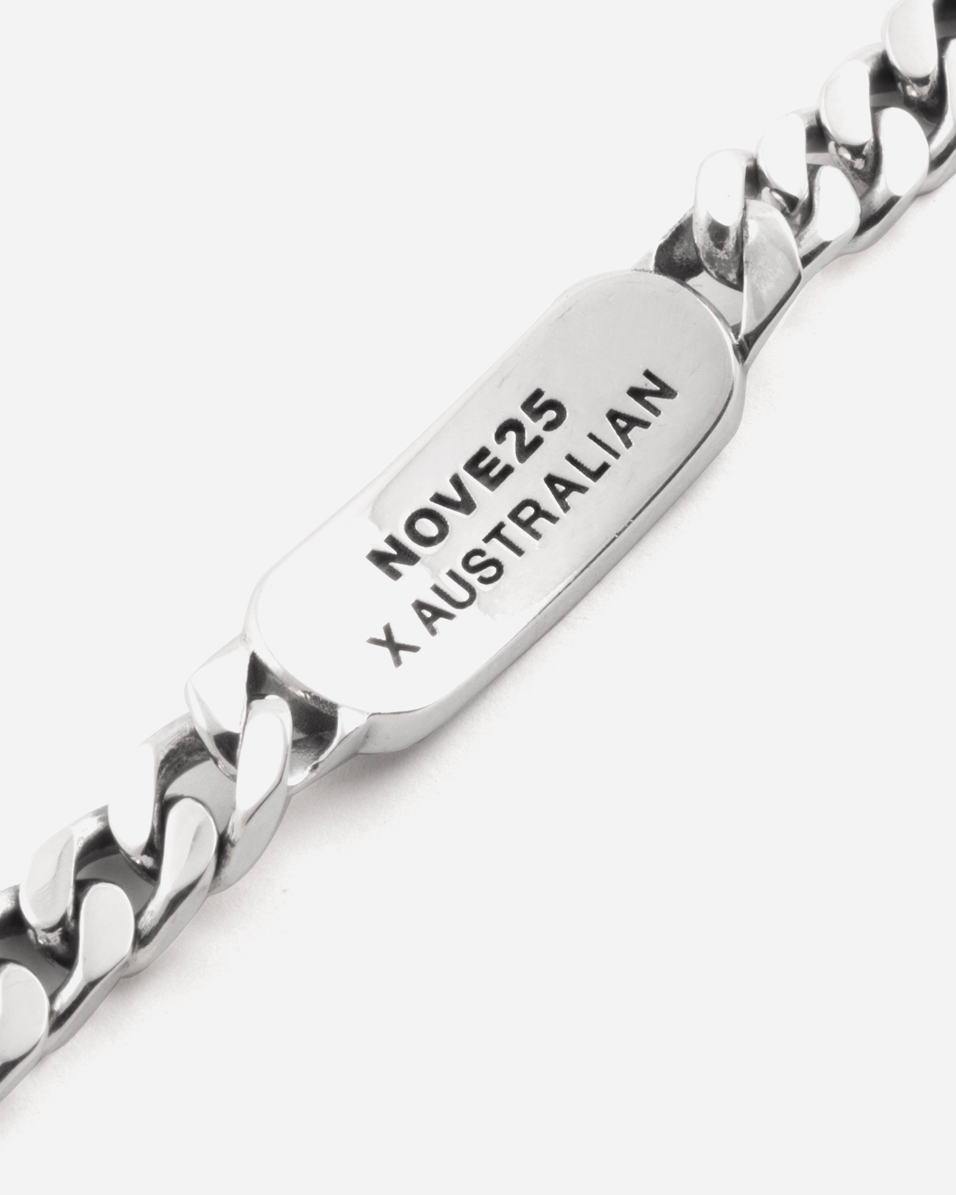 australian-bracelet-silver-con-targa-grumetta-quadrata image 2
