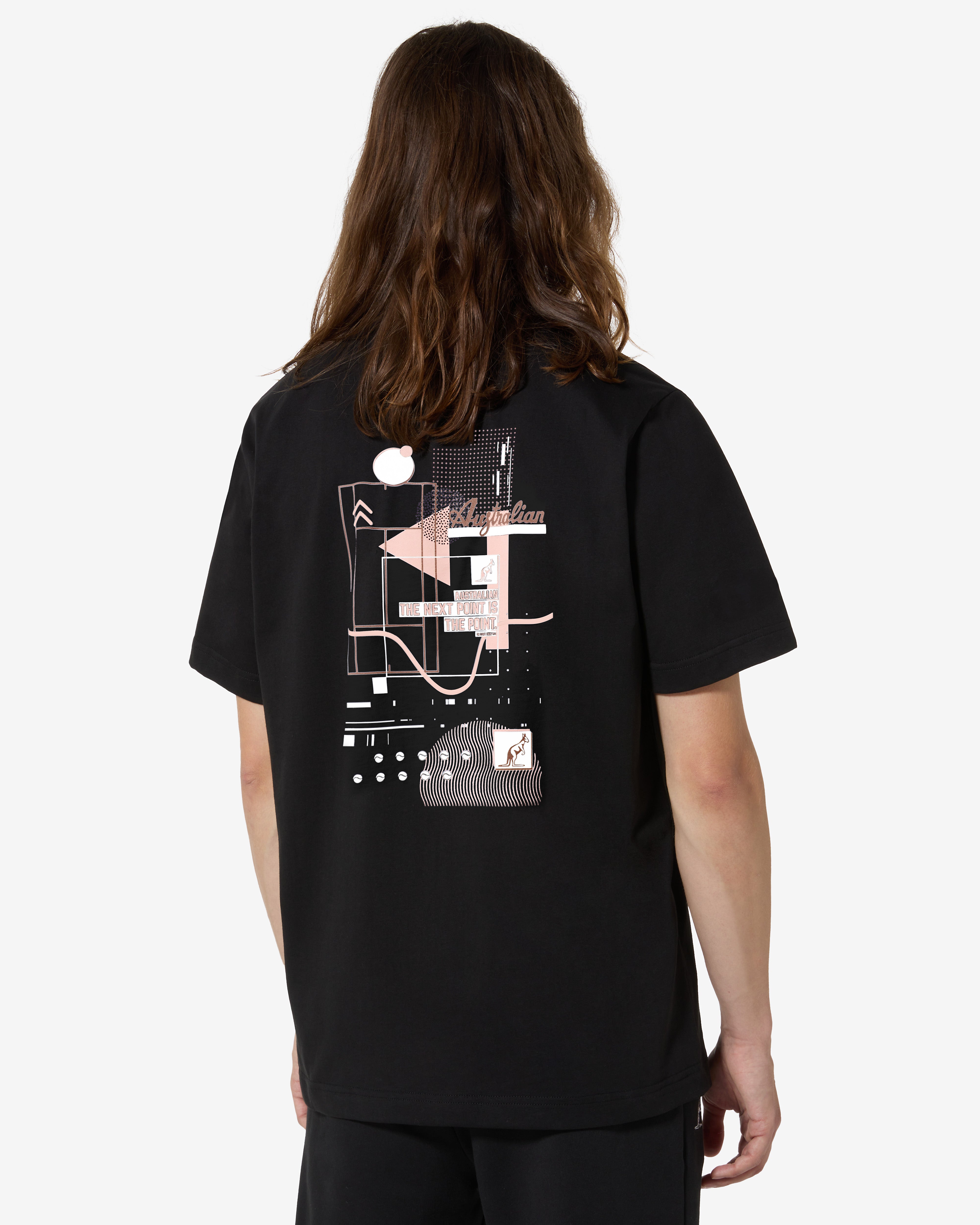 australian-pinkangoo-t-shirt-in-cotone-nero image 1