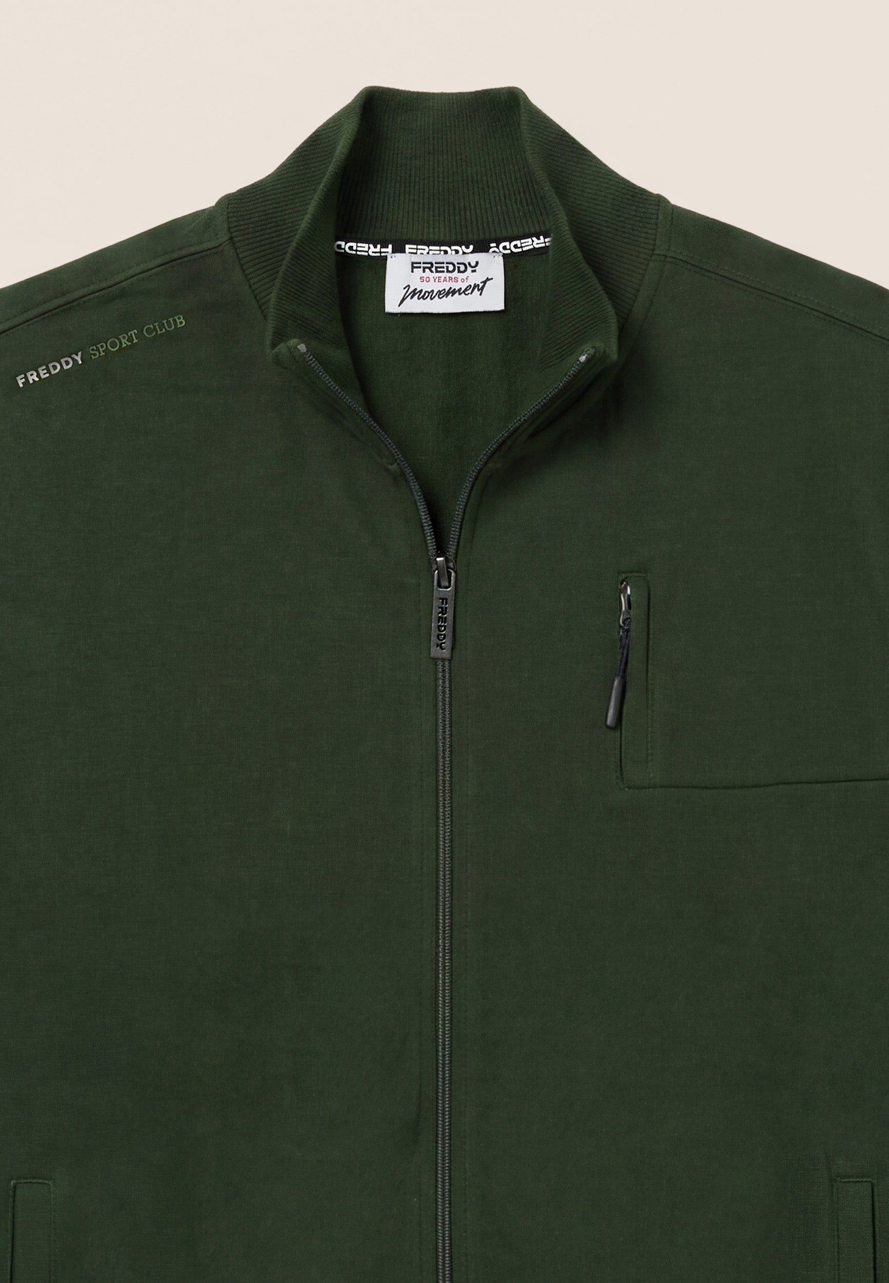 freddy-felpa-uomo-collo-alto-in-costina-full-zip-100-cotone image 3