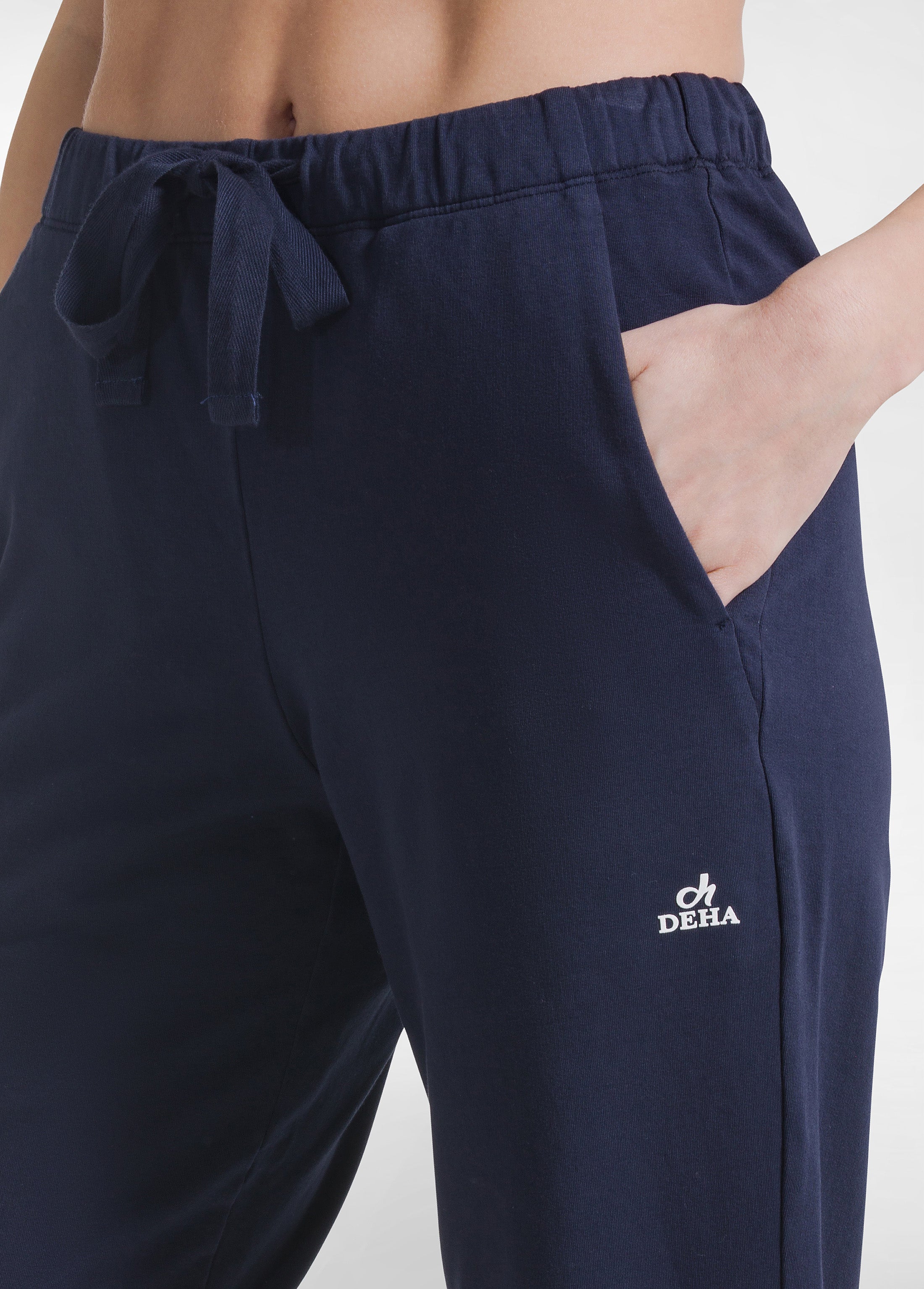 deha-tuta-felpa-con-cappuccio-full-zip-e-jogger-stretch-blu image 8