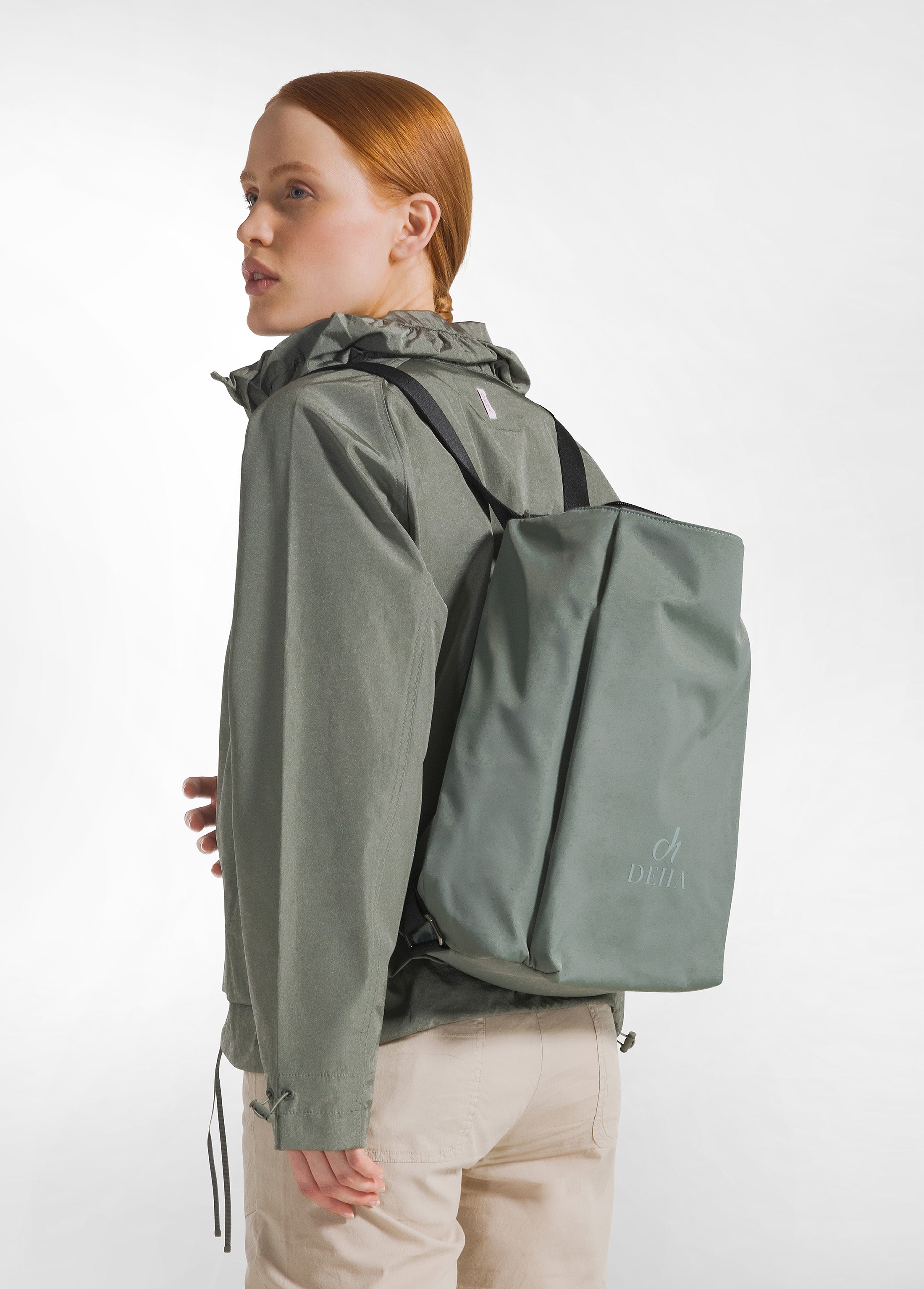 deha-borsa-zainetto-in-nylon-verde-d22912 image 1