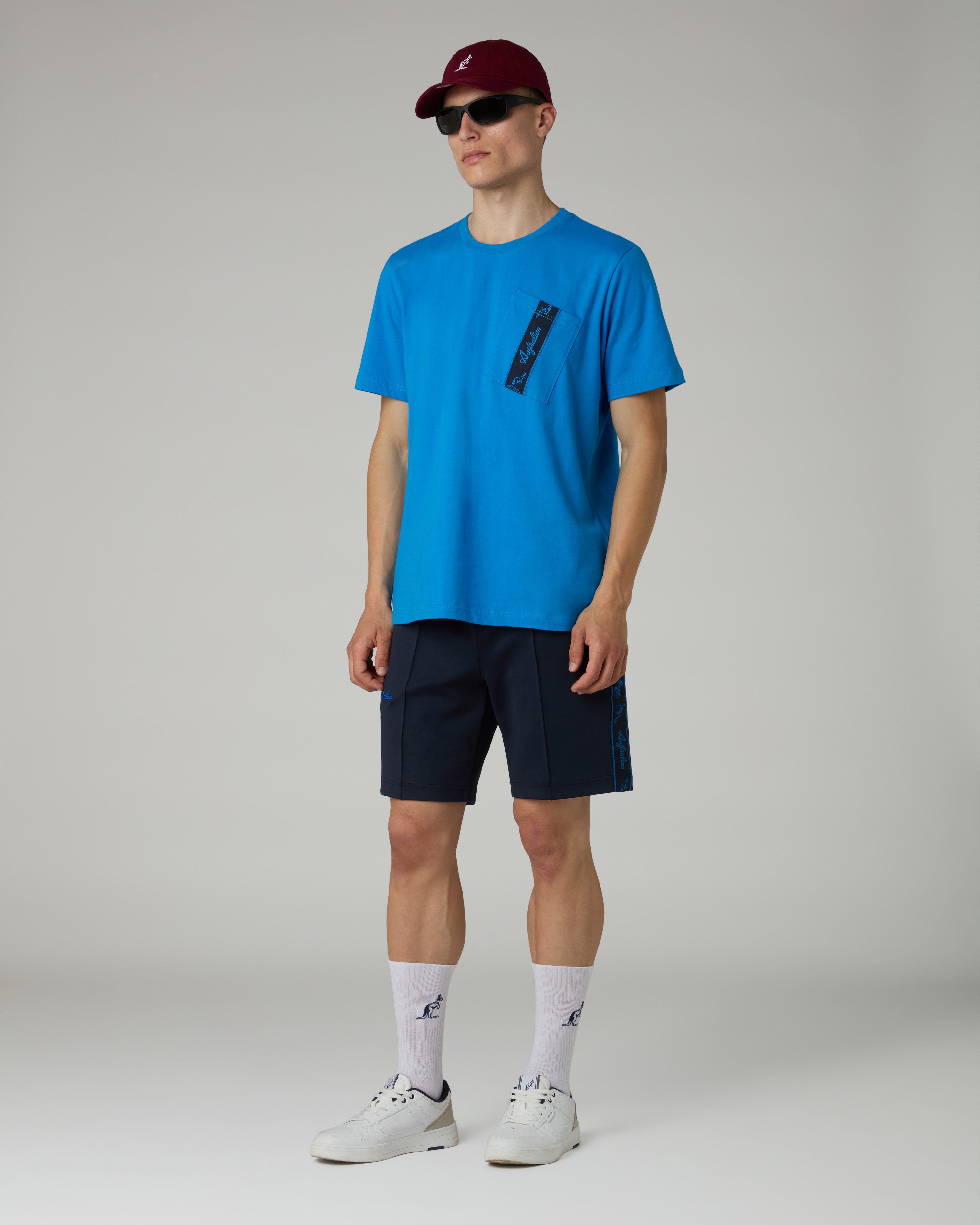 australian-pocket-t-shirt-maglia-cotone-blu-capri-con-tasca image 2