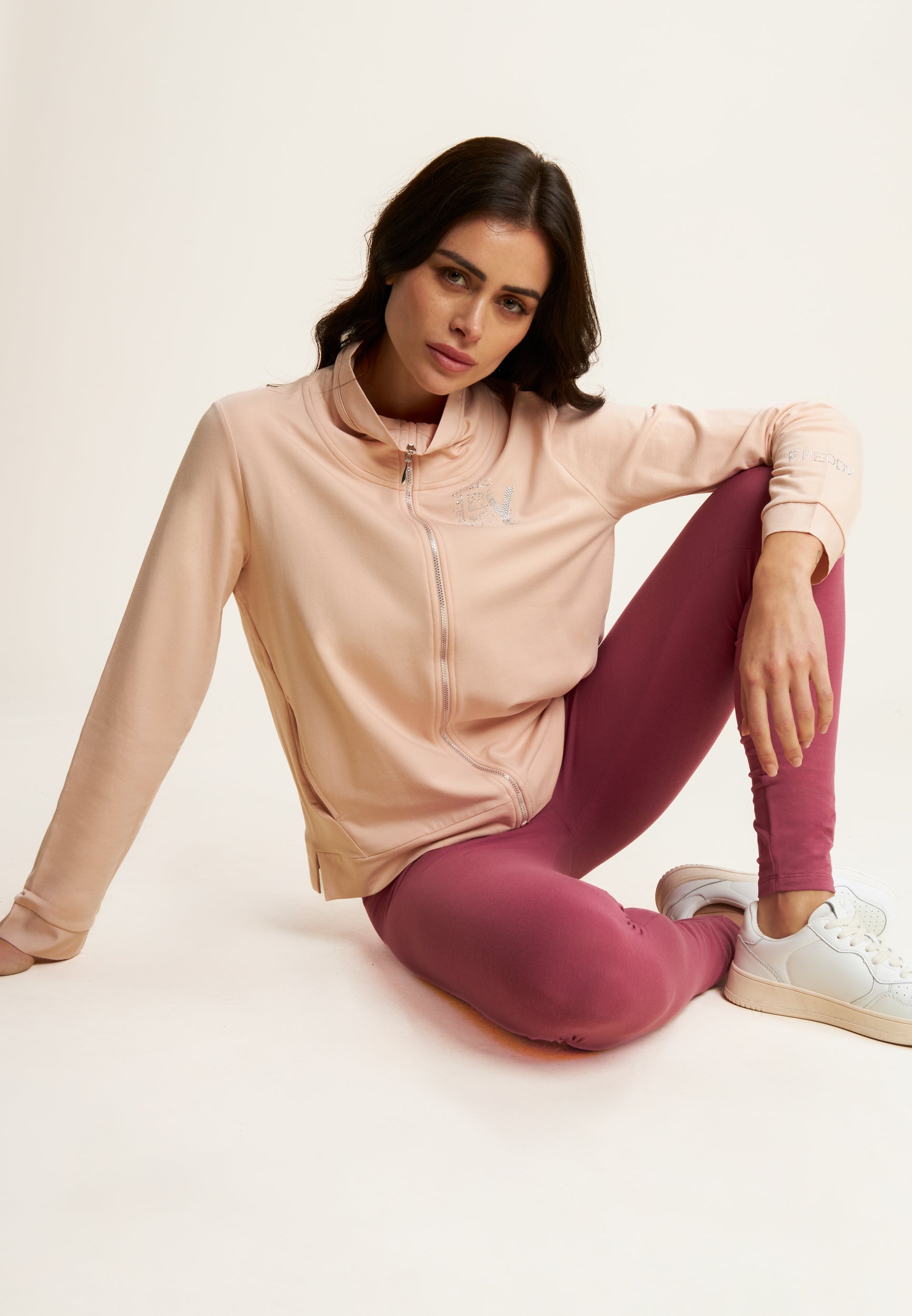 freddy-felpa-zip-collo-alto-french-terry-modal-effetto-seta image 2