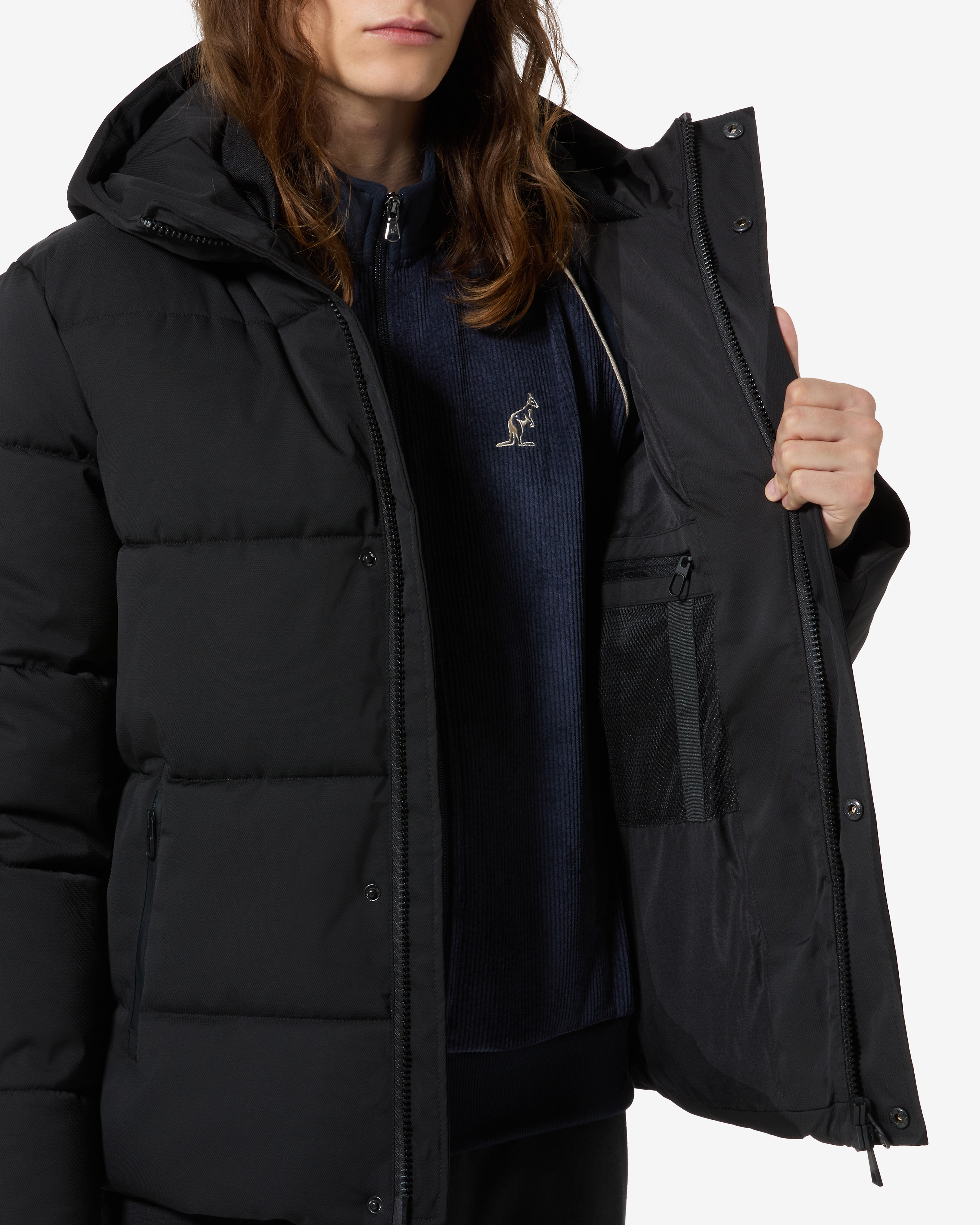 australian-jaquard-urban-jacket-giubbotto-nero-con-cappuccio image 5