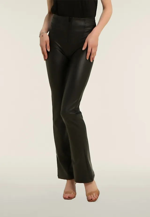 freddy-pantaloni-wr-up-mini-flare-similpelle-vita-alta-incrocio image 1