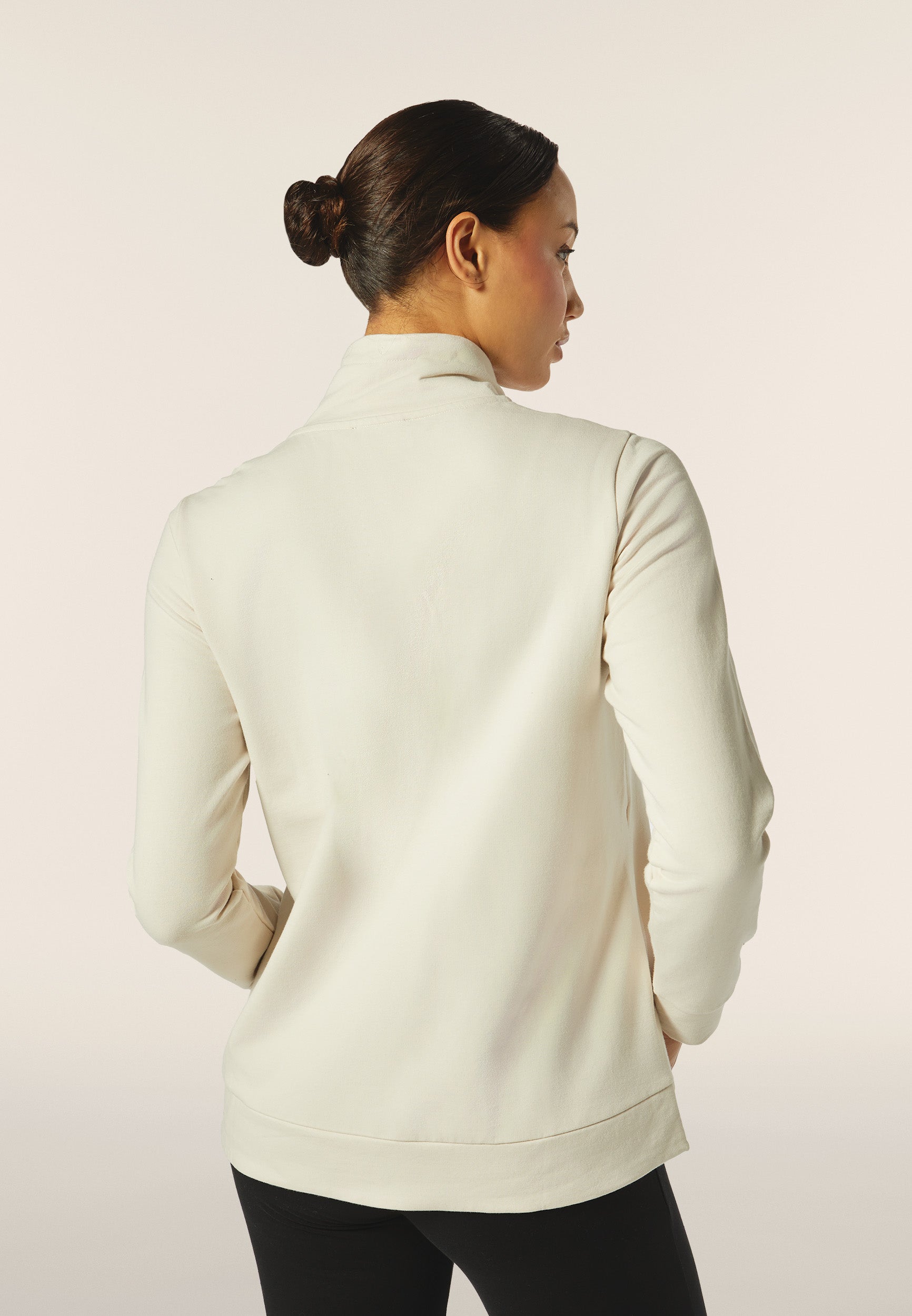 freddy-felpa-donna-comfort-fit-zip-collo-alto-interno-floreale image 3