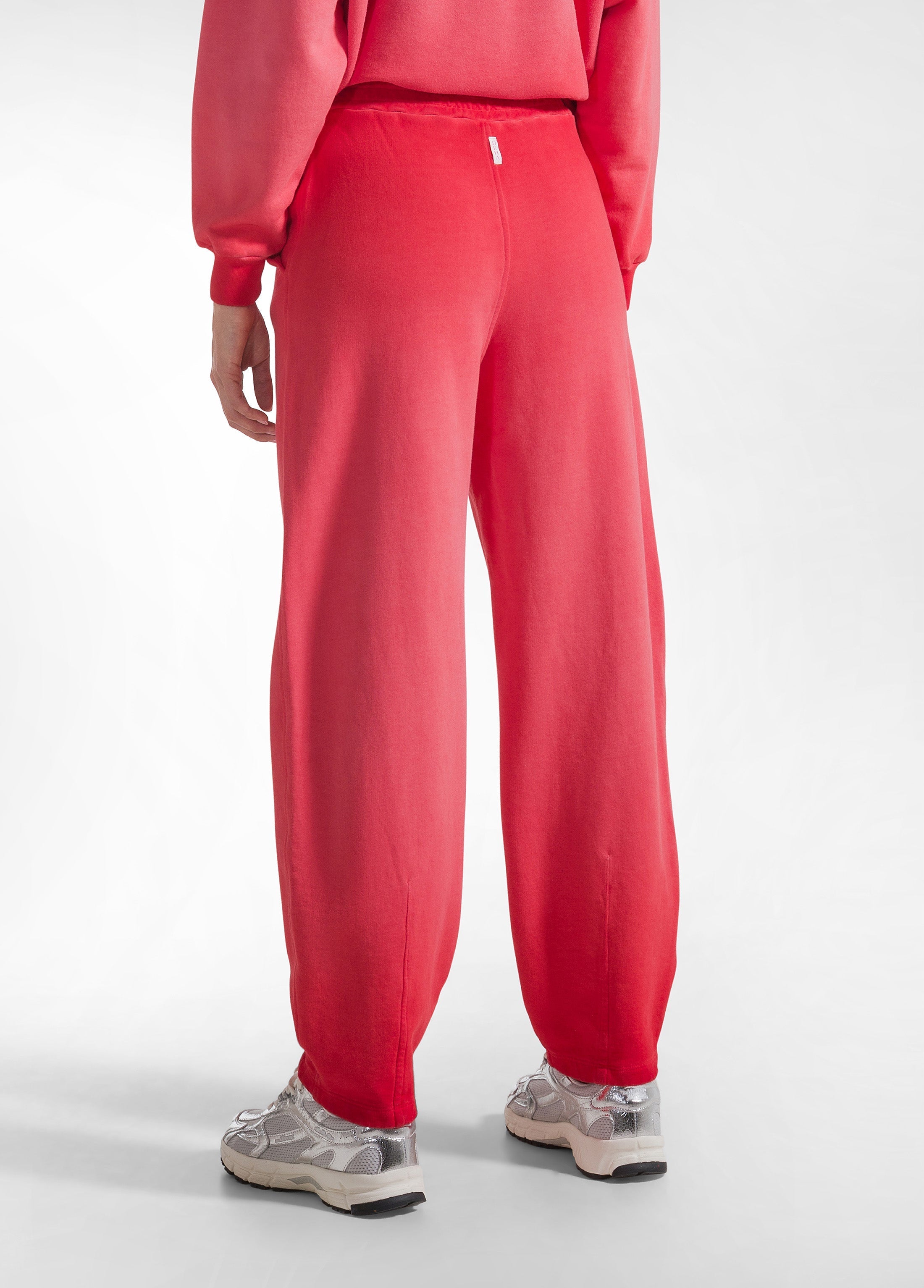 deha-set-comfort-felpa-girocollo-pantaloni-balloon-effetto-sfumato-rosso image 7