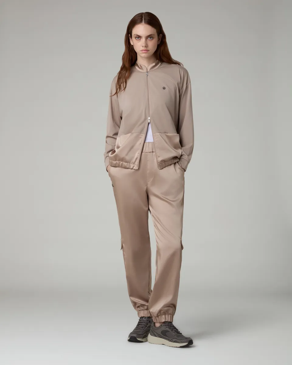 australian-glam-track-jacket-giacca-bomber-caffelatte-in-tessuto-flow image 1