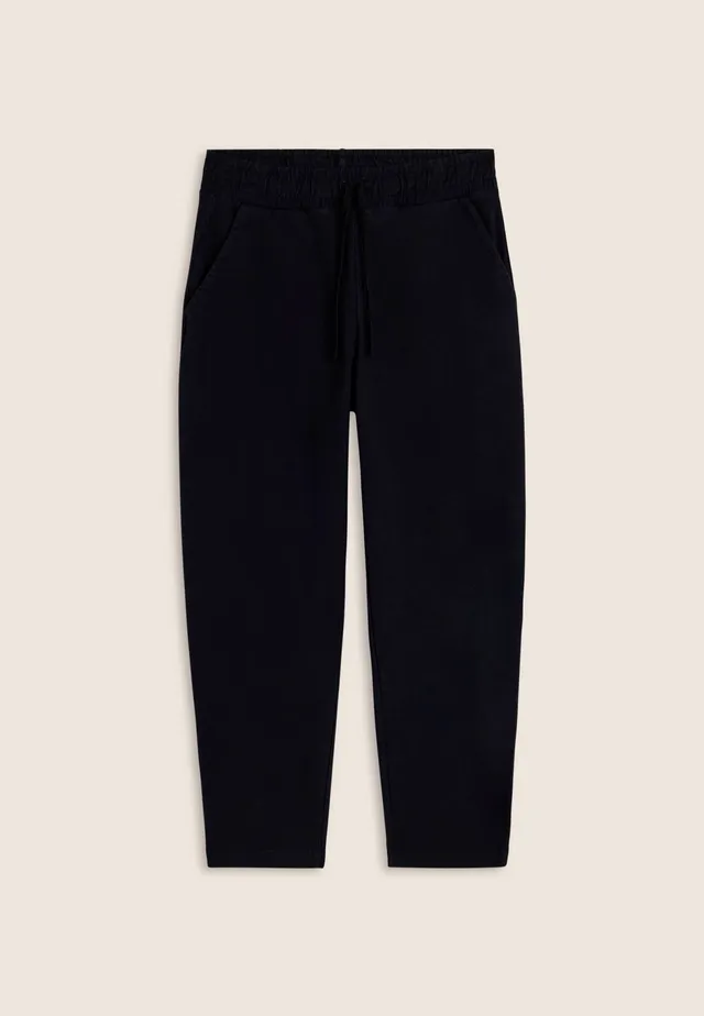 freddy-pantaloni-cropped-donna-in-felpa-di-cotone-effetto-vintage image 1