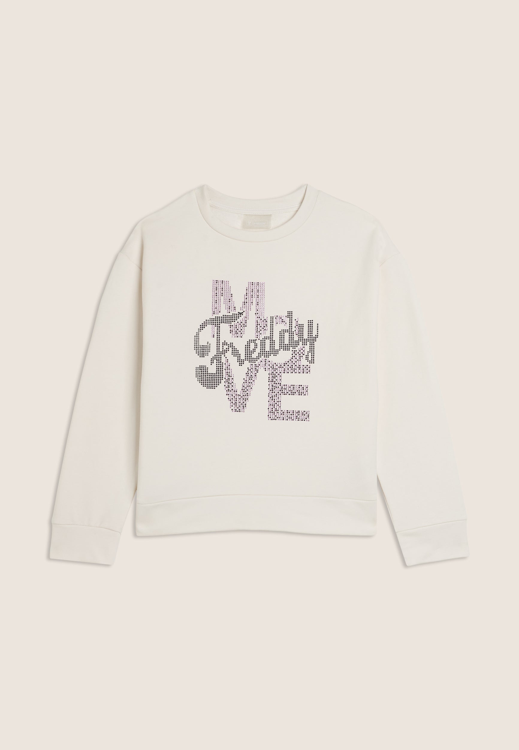 freddy-felpa-junior-girocollo-regular-con-grafica-freddy-move-in-strass image 1