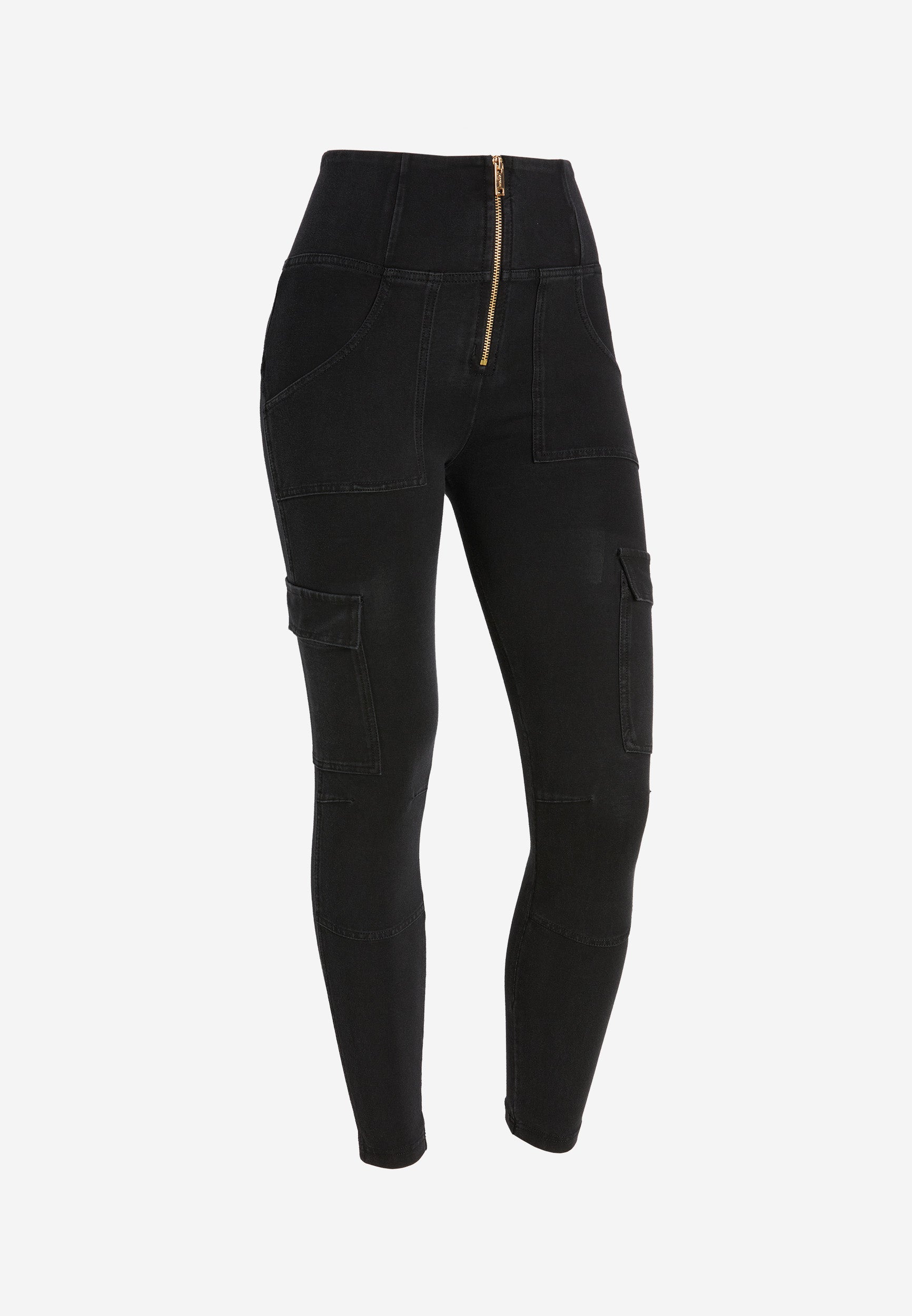 freddy-wr-up-jeggings-cargo-vita-alta-7-8-donna-effetto-denim image 6