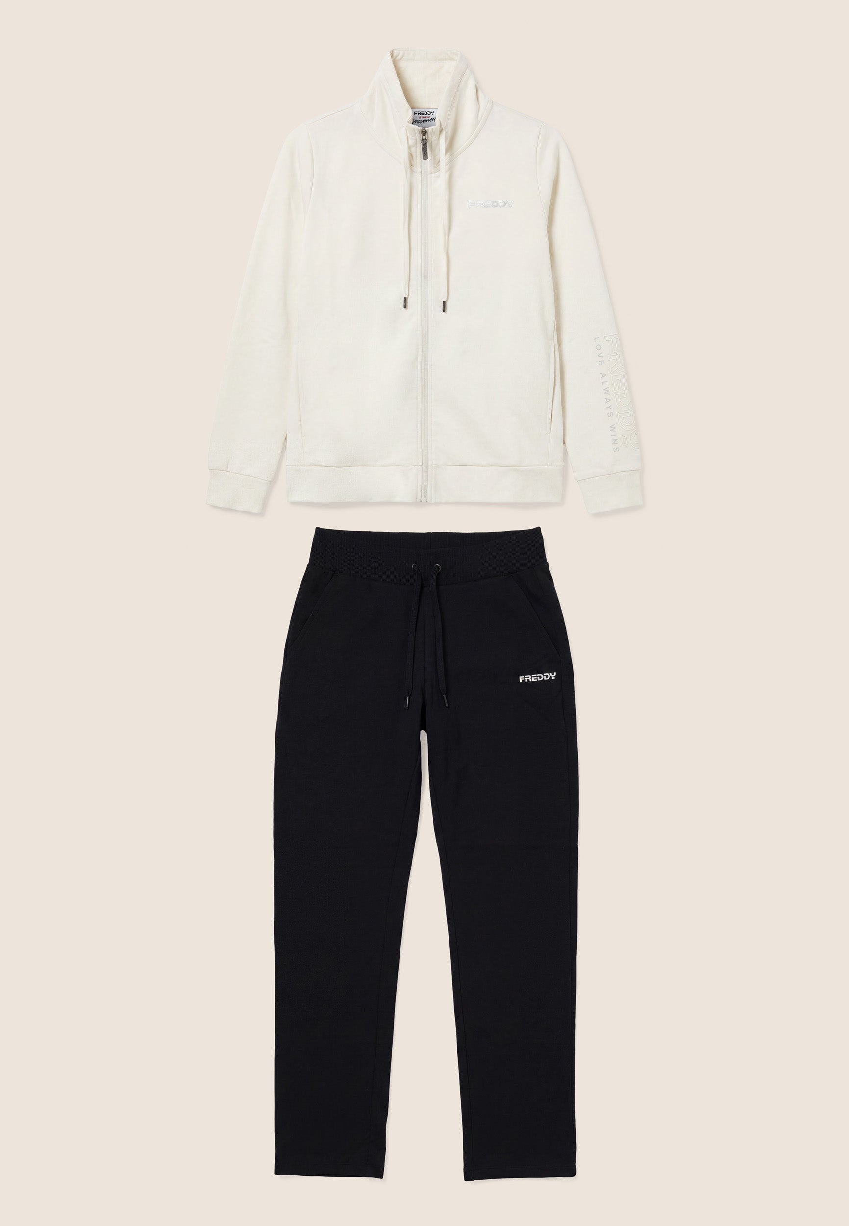 freddy-tuta-sportiva-donna-con-zip-collo-alto-e-logo-ricamato image 4