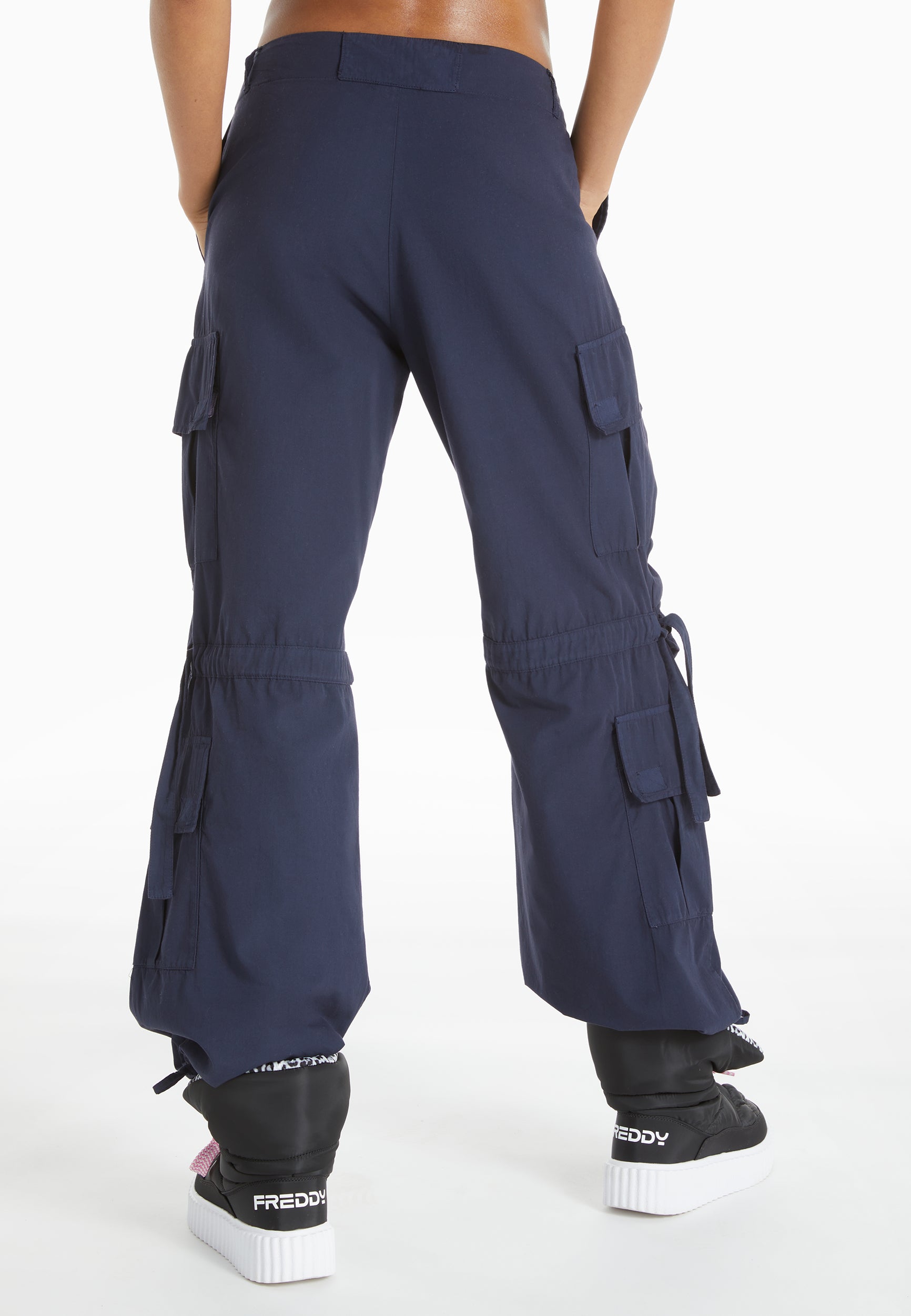 freddy-pantaloni-cargo-in-popeline-di-cotone-con-doppie-tasche image 2