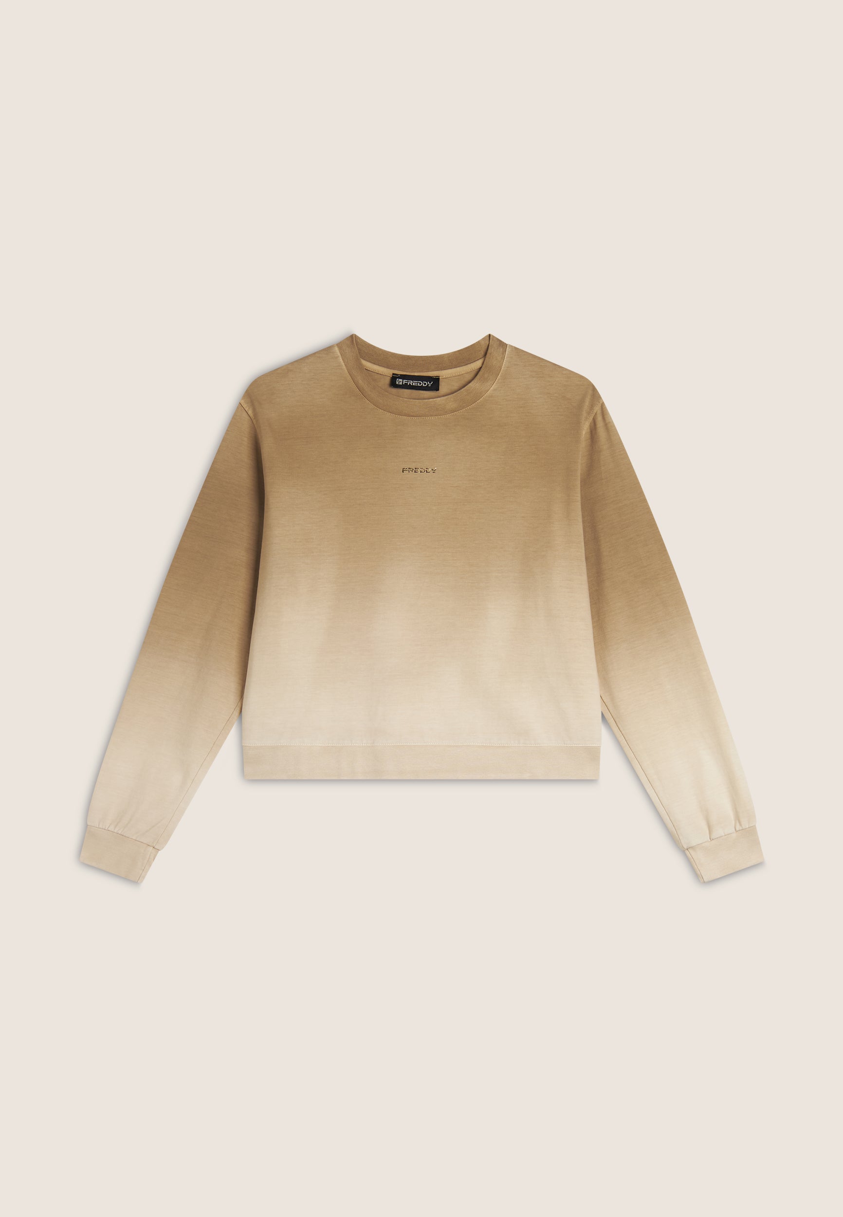 freddy-felpa-donna-corta-comfort-fit-in-jersey-d-grad image 6