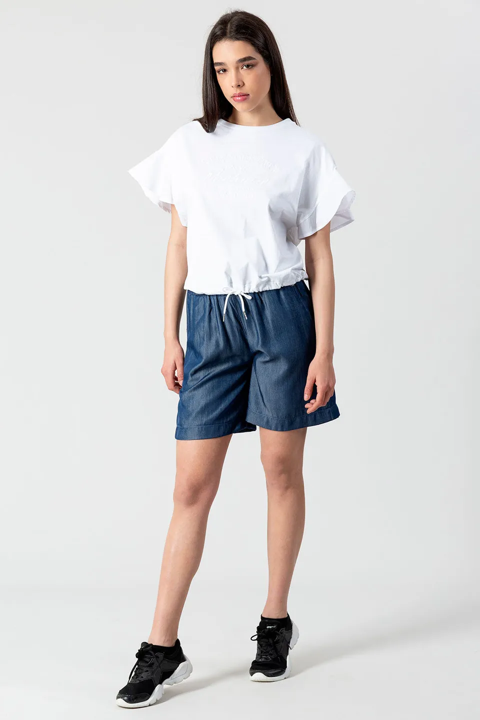dimensione-danza-t-shirt-con-maniche-in-popeline-e-coulisse-in-vita image 1