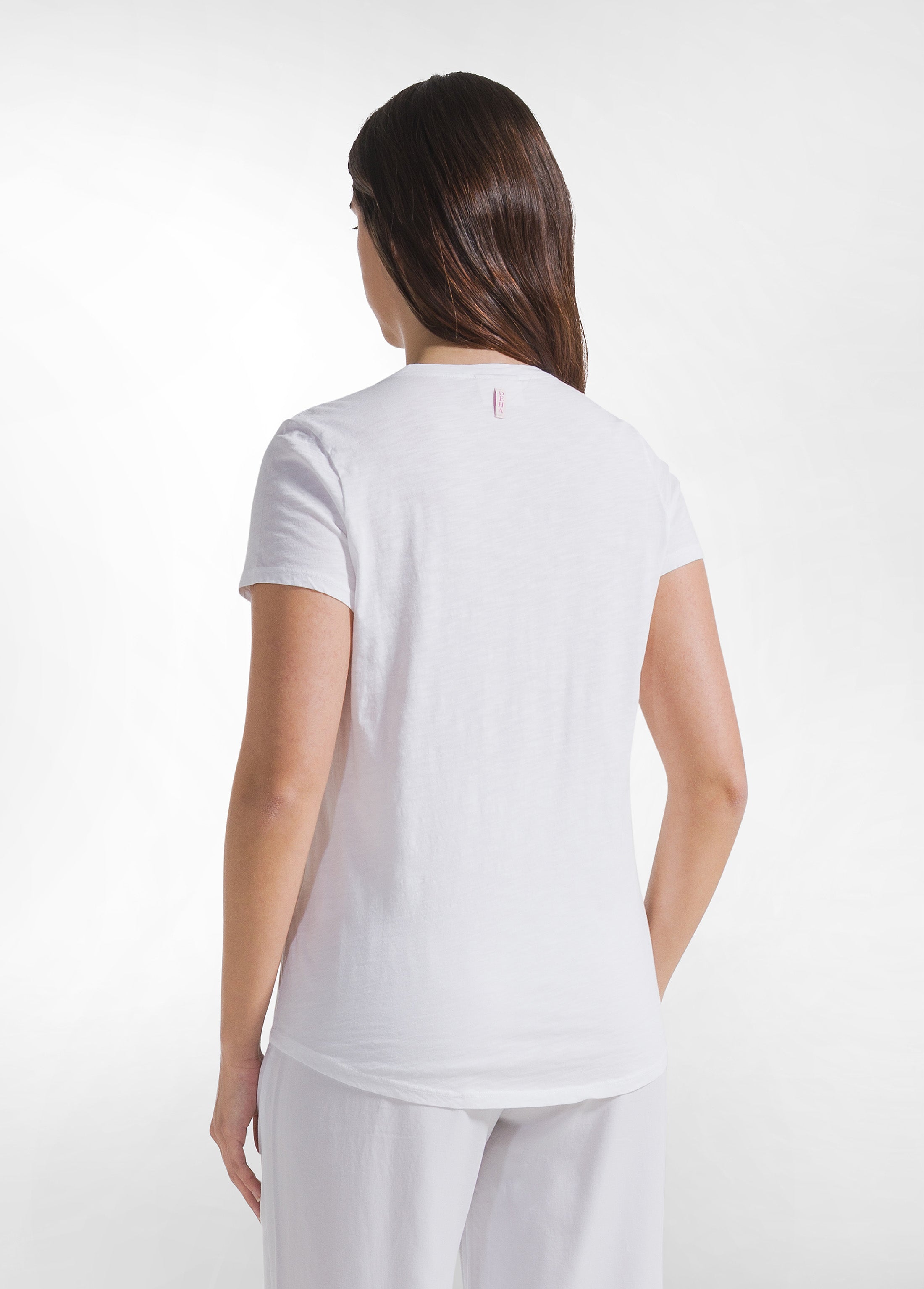 deha-t-shirt-d42513-in-cotone-flamm-bianco image 2