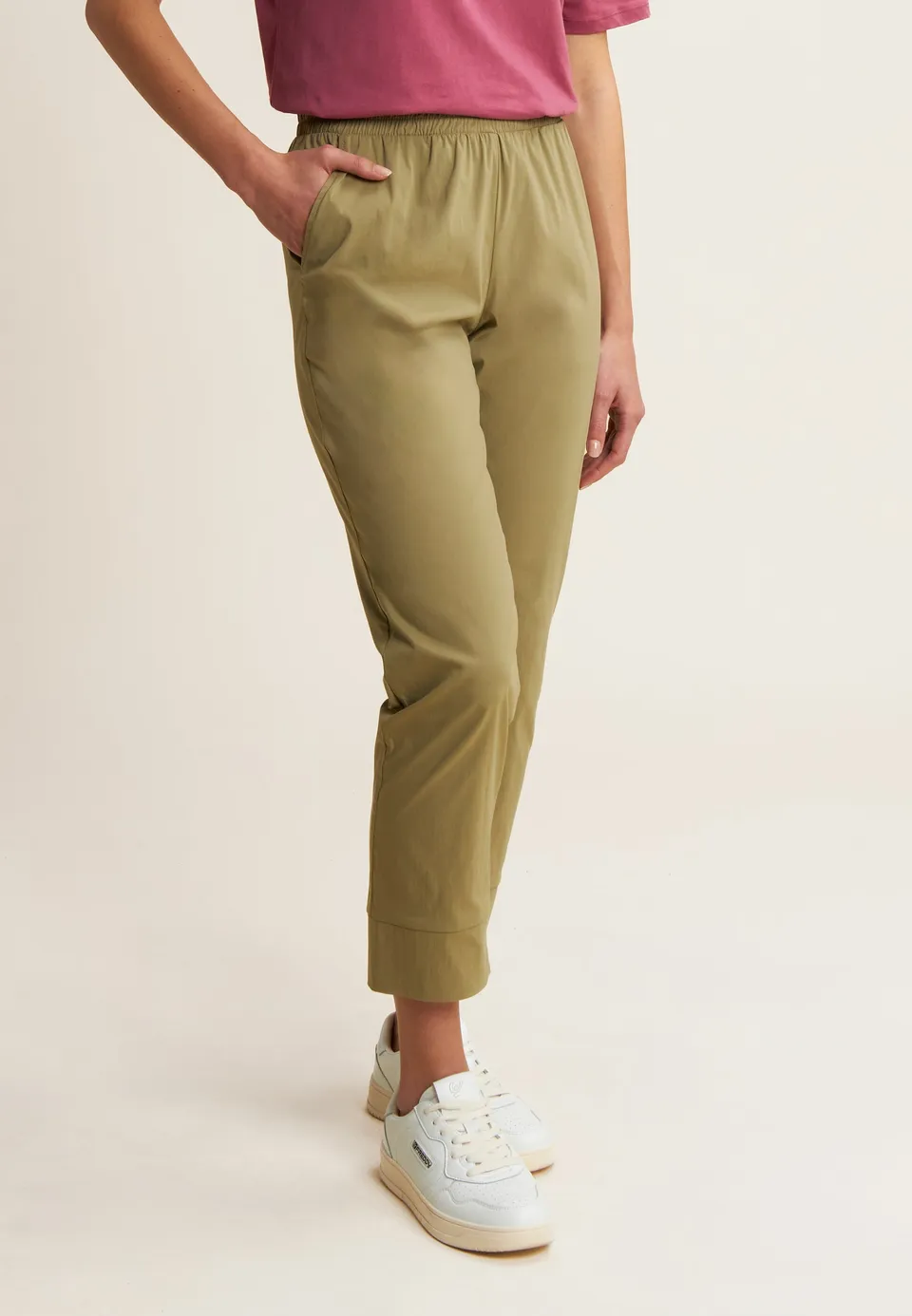 freddy-pantaloni-in-popeline-elasticizzato-regular-fit image 1