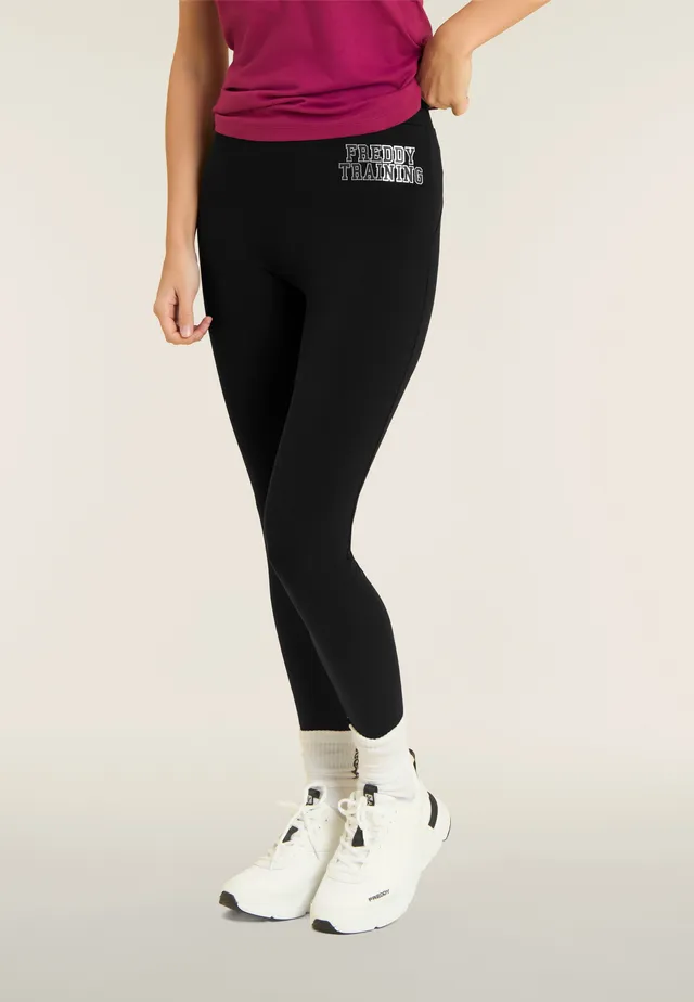 freddy-training-leggings-7-8-vita-alta-con-carr-e-stampa-glitter image 1