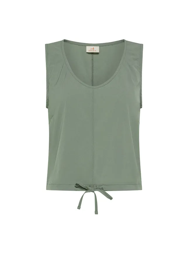 deha-top-in-nylon-con-logo-verde-top-smantico-leisurewear-donna image 1