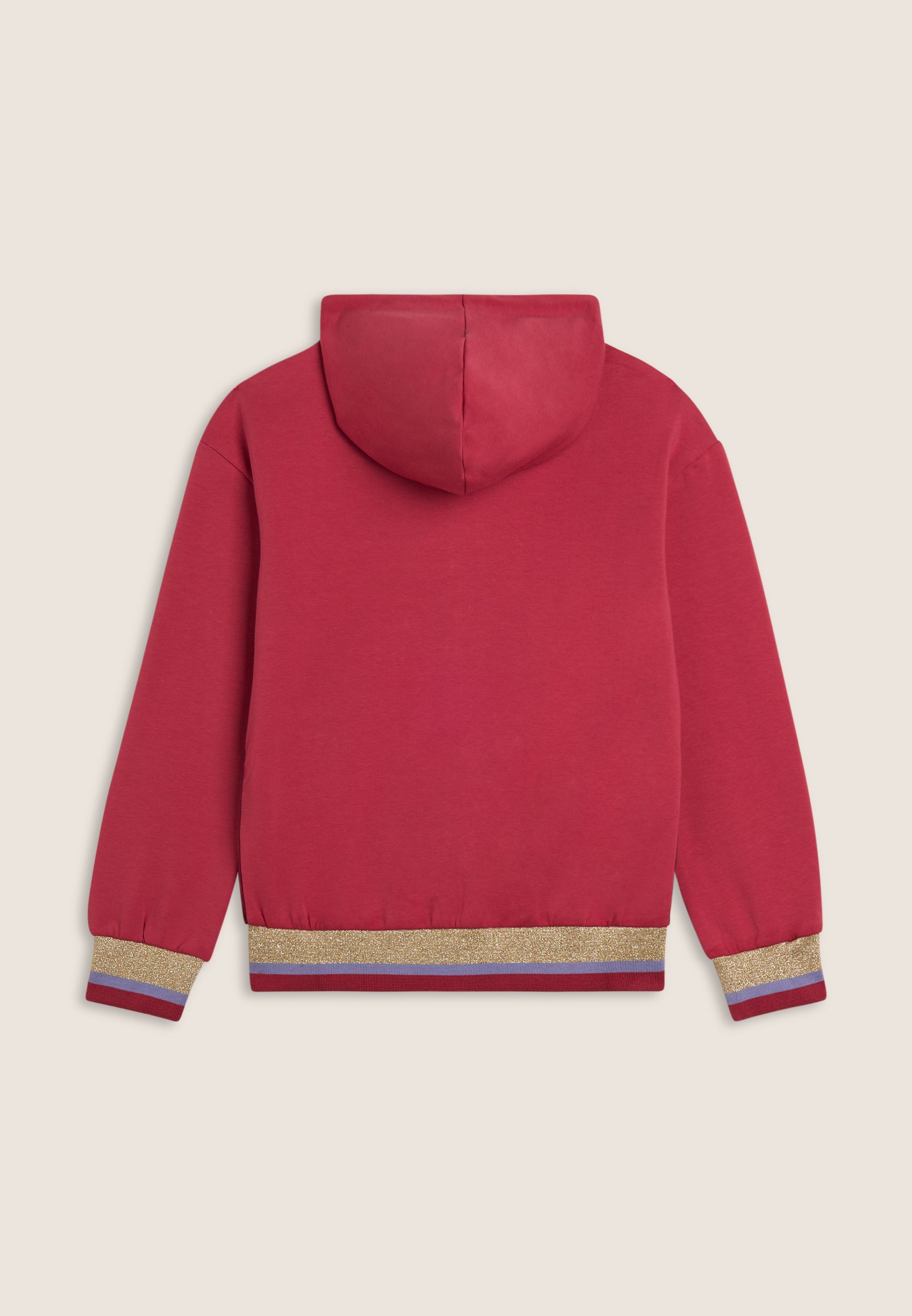 freddy-felpa-bambina-full-zip-con-fronte-in-raso-e-dettagli-lurex image 2
