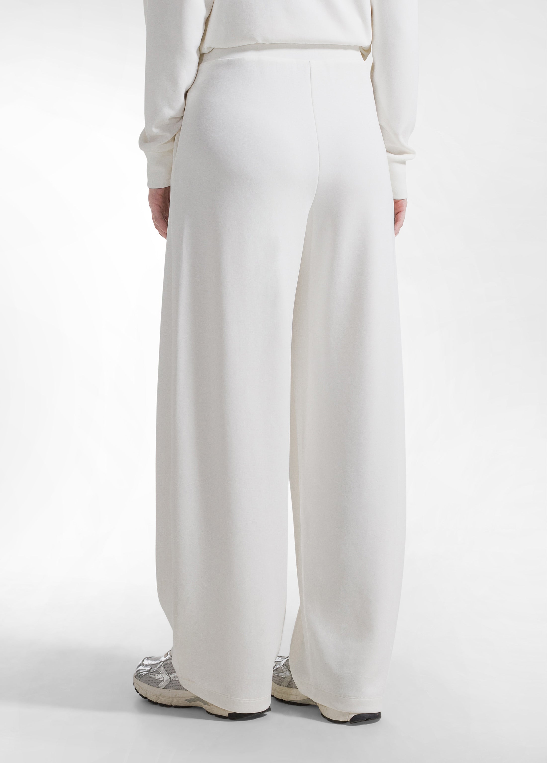deha-pantaloni-plissettati-in-modal-bianco image 3