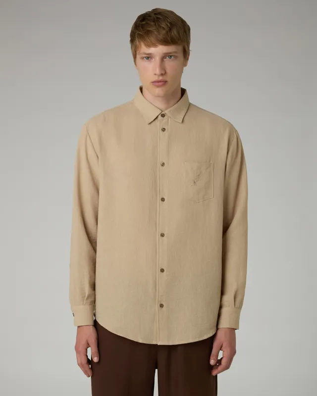 australian-doric-camicia-manica-lunga-canvas-kaki image 1