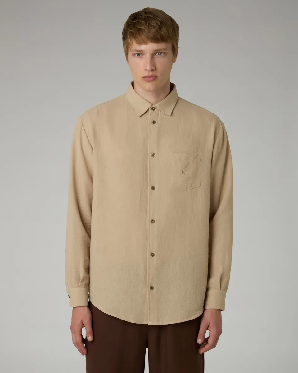 australian-doric-camicia-manica-lunga-canvas-kaki image 1