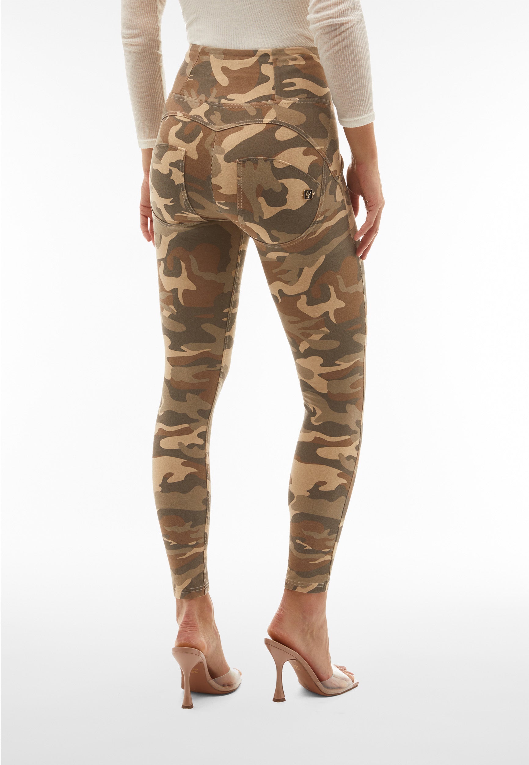 freddy-wr-up-pantaloni-vita-alta-zip-jersey-camouflage-superskinny image 3