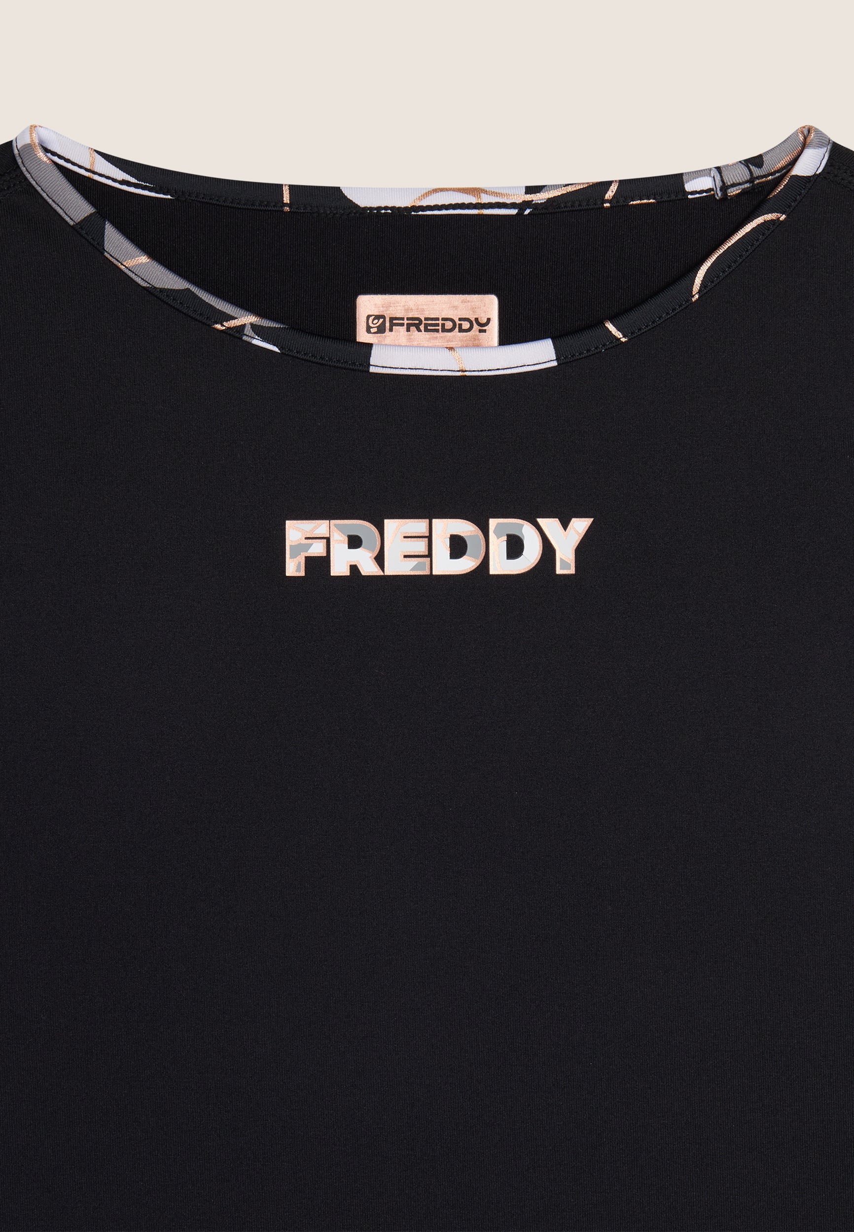 freddy-top-sportivo-cropped-slim-fit-d-i-w-o-con-logo-bronzo image 7