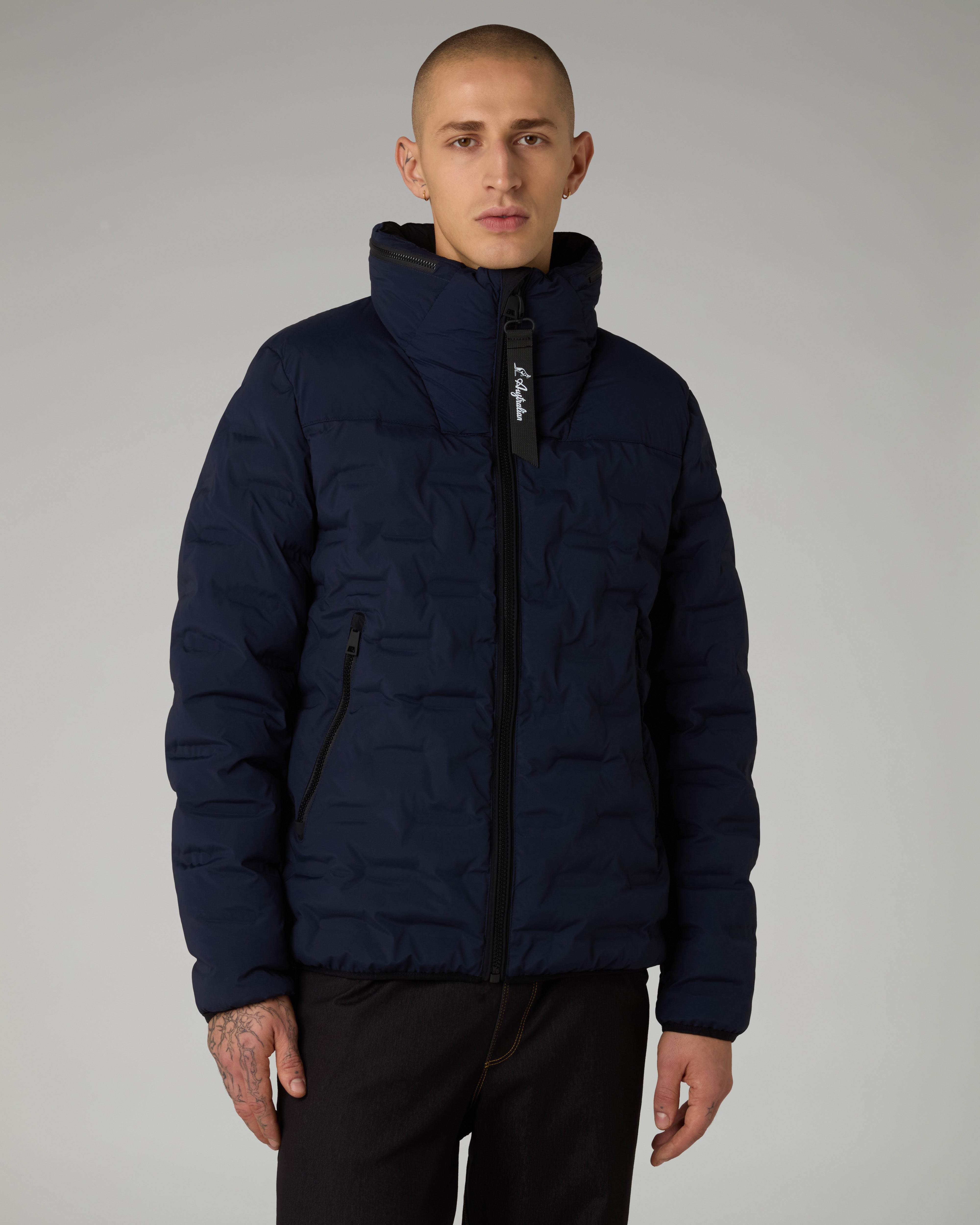 australian-3-d-jacket-giubbotto-uomo-blu-navy-trapuntato-termosaldato image 1