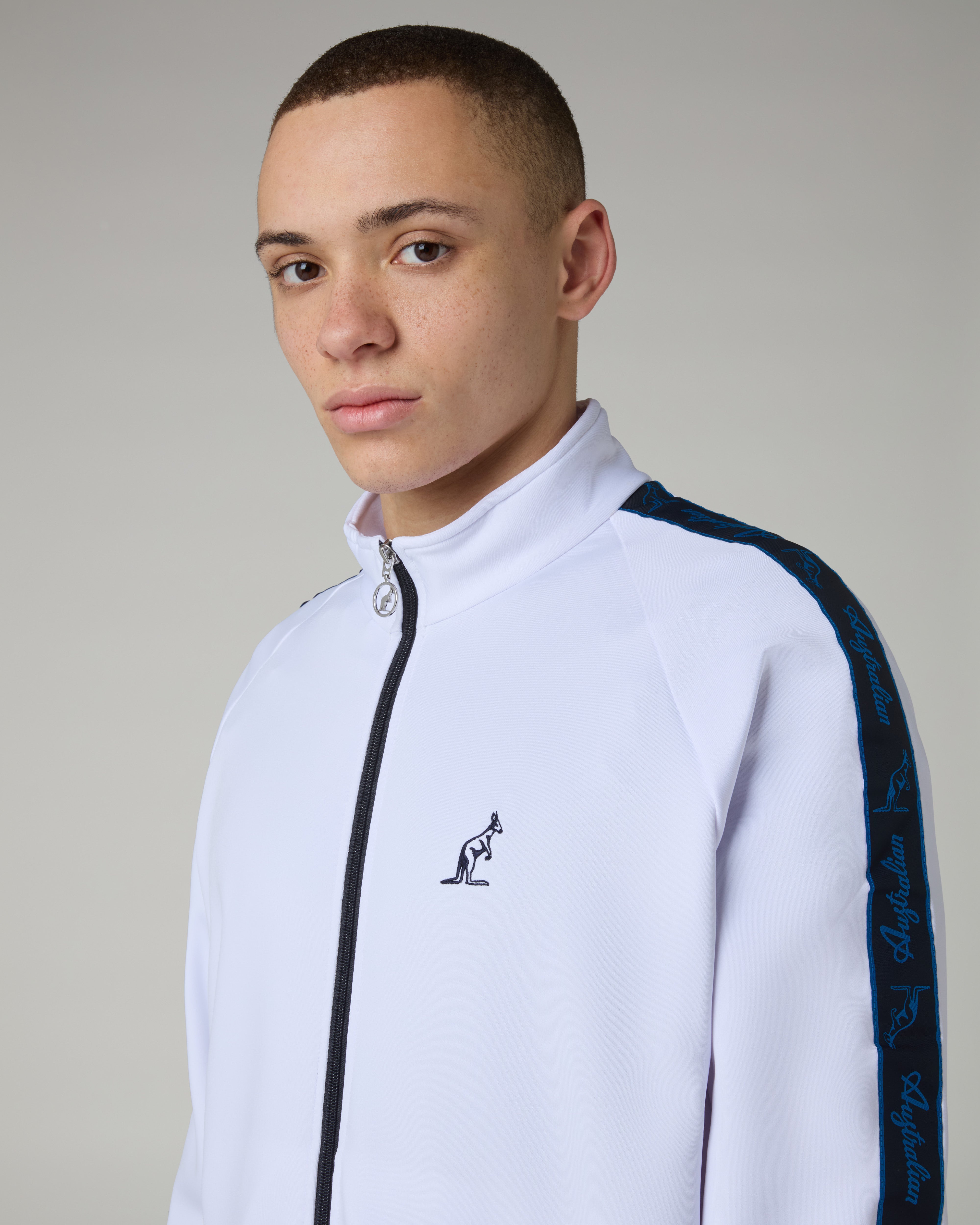 australian-blue-tape-tracksuit-tuta-shot-full-zip-bianco image 4