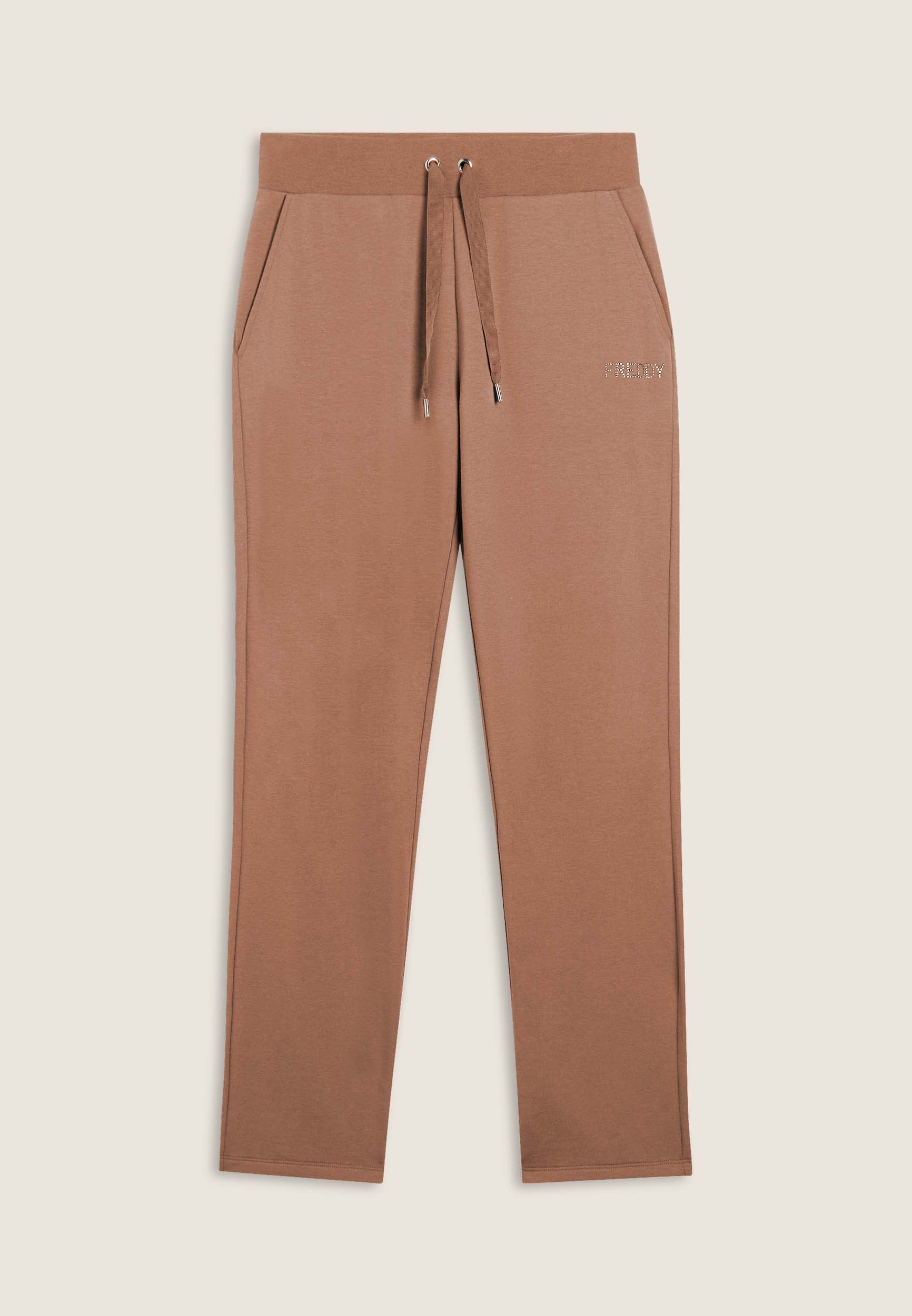 freddy-pantaloni-sportivi-donna-felpa-modal-fondo-dritto-logo-strass image 8