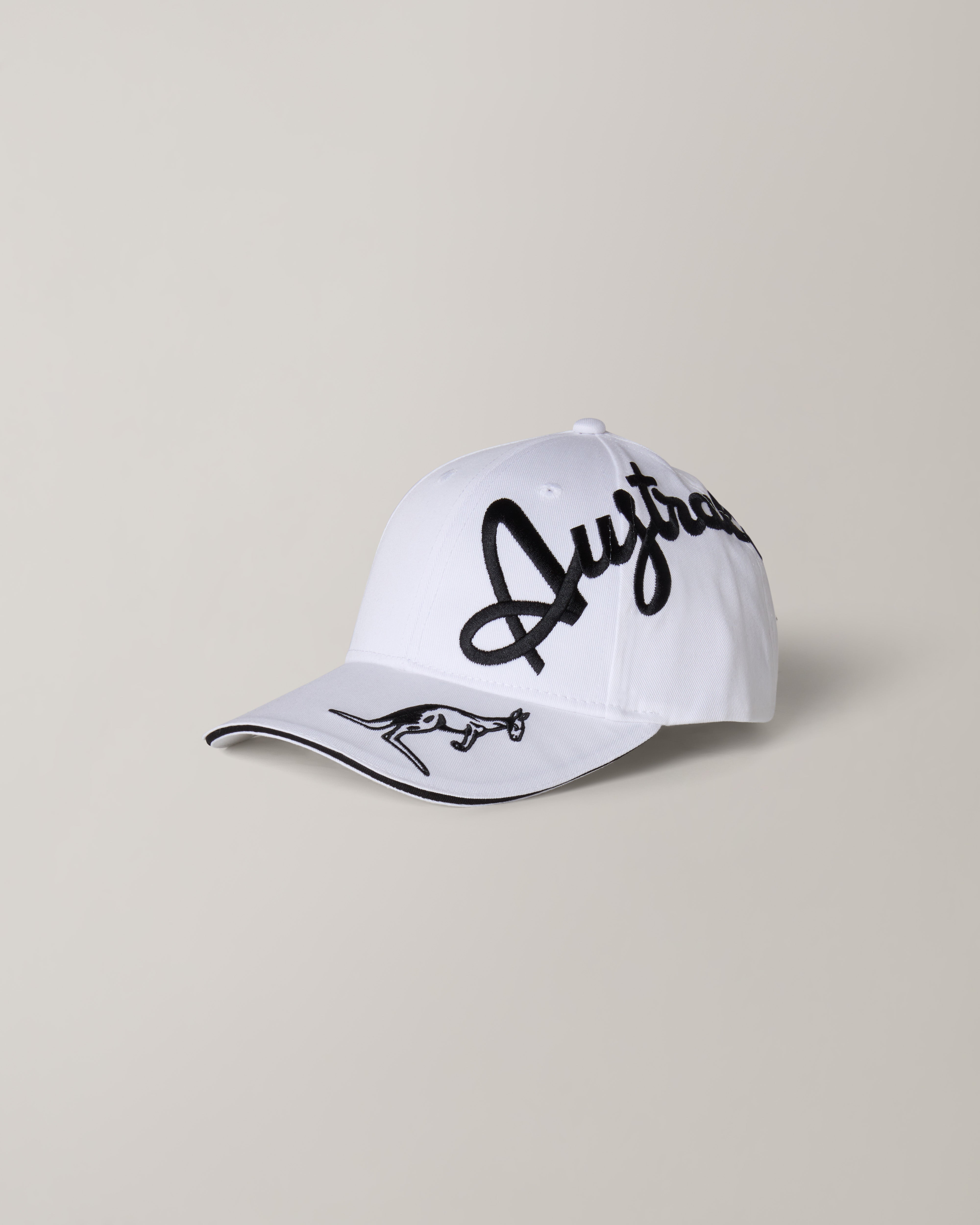 australian-crossover-cap-bianco-nero-in-cotone-con-logo-ricamato image 1