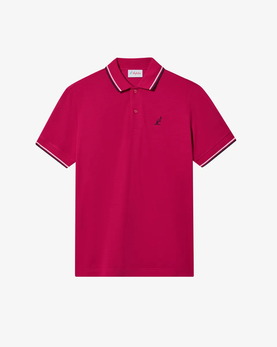 australian-2-stripes-polo-shirt-in-piquet-elasticizzato-slim-fit image 1
