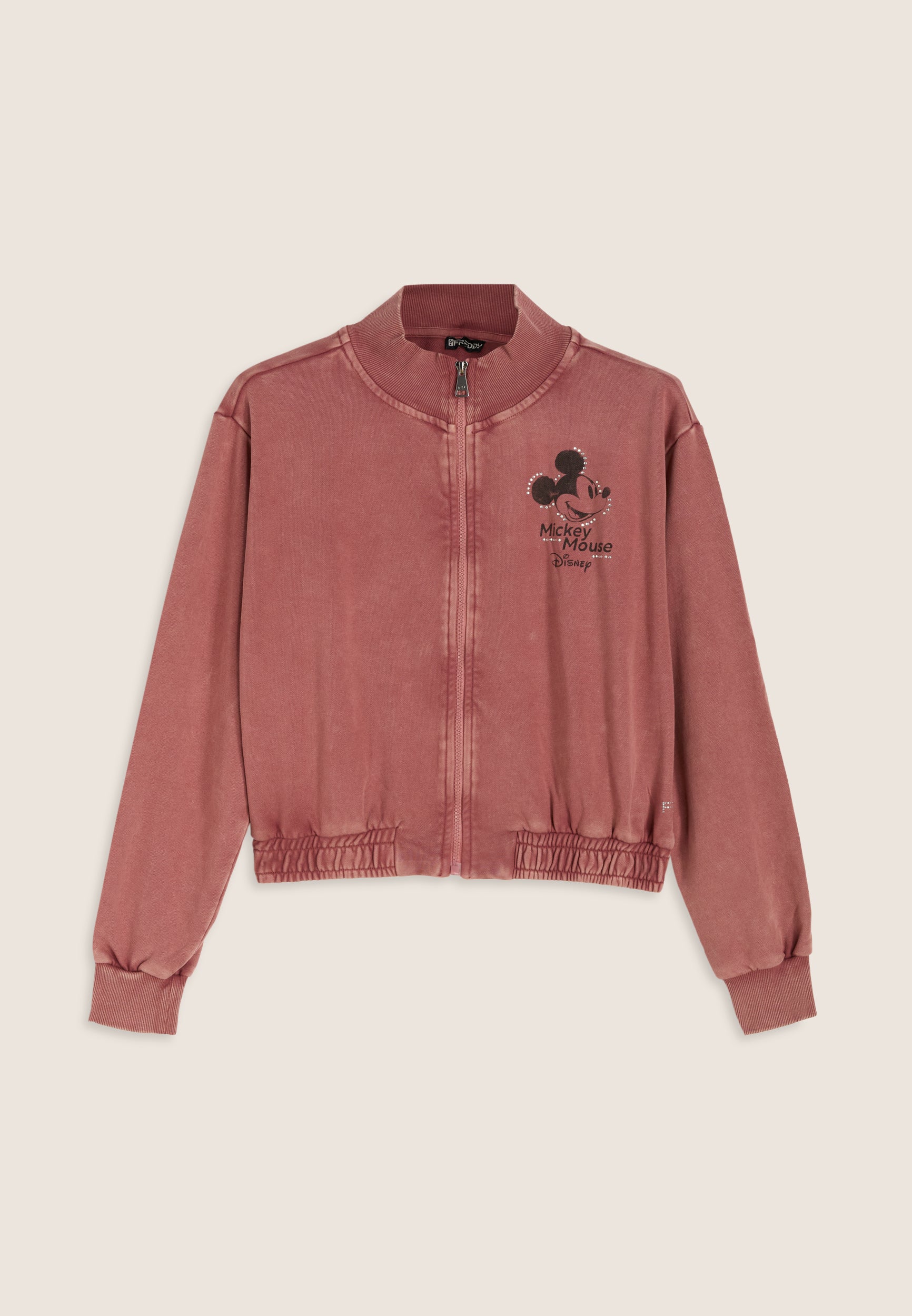 freddy-felpa-bomber-cropped-donna-zip-disney-mickey-mouse-strass image 8