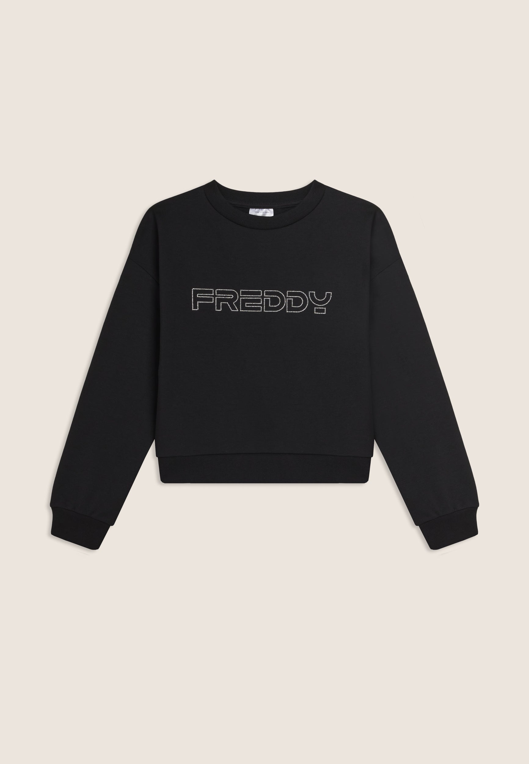 freddy-felpa-junior-girocollo-con-logo-in-strass image 1