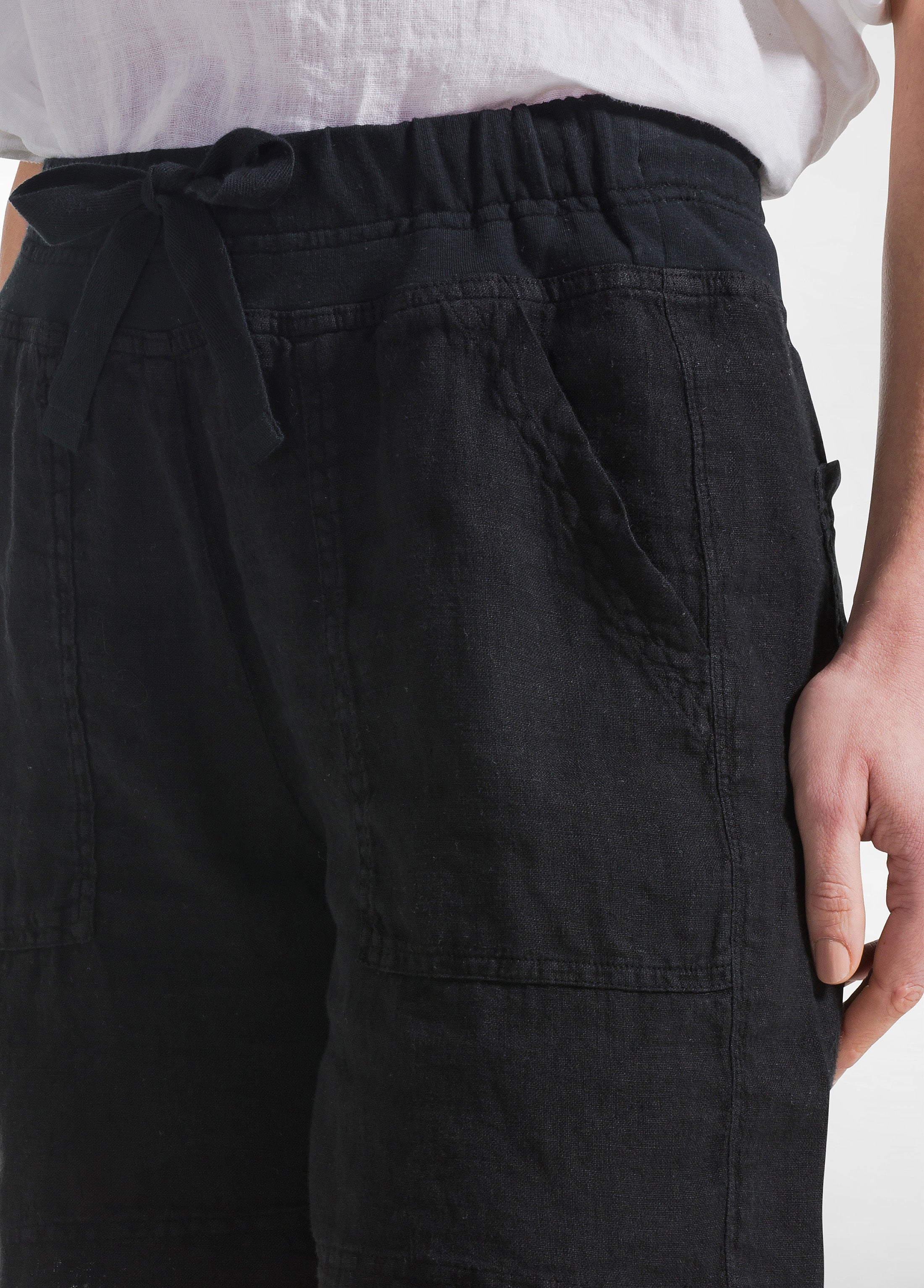 deha-shorts-in-lino-nero image 4
