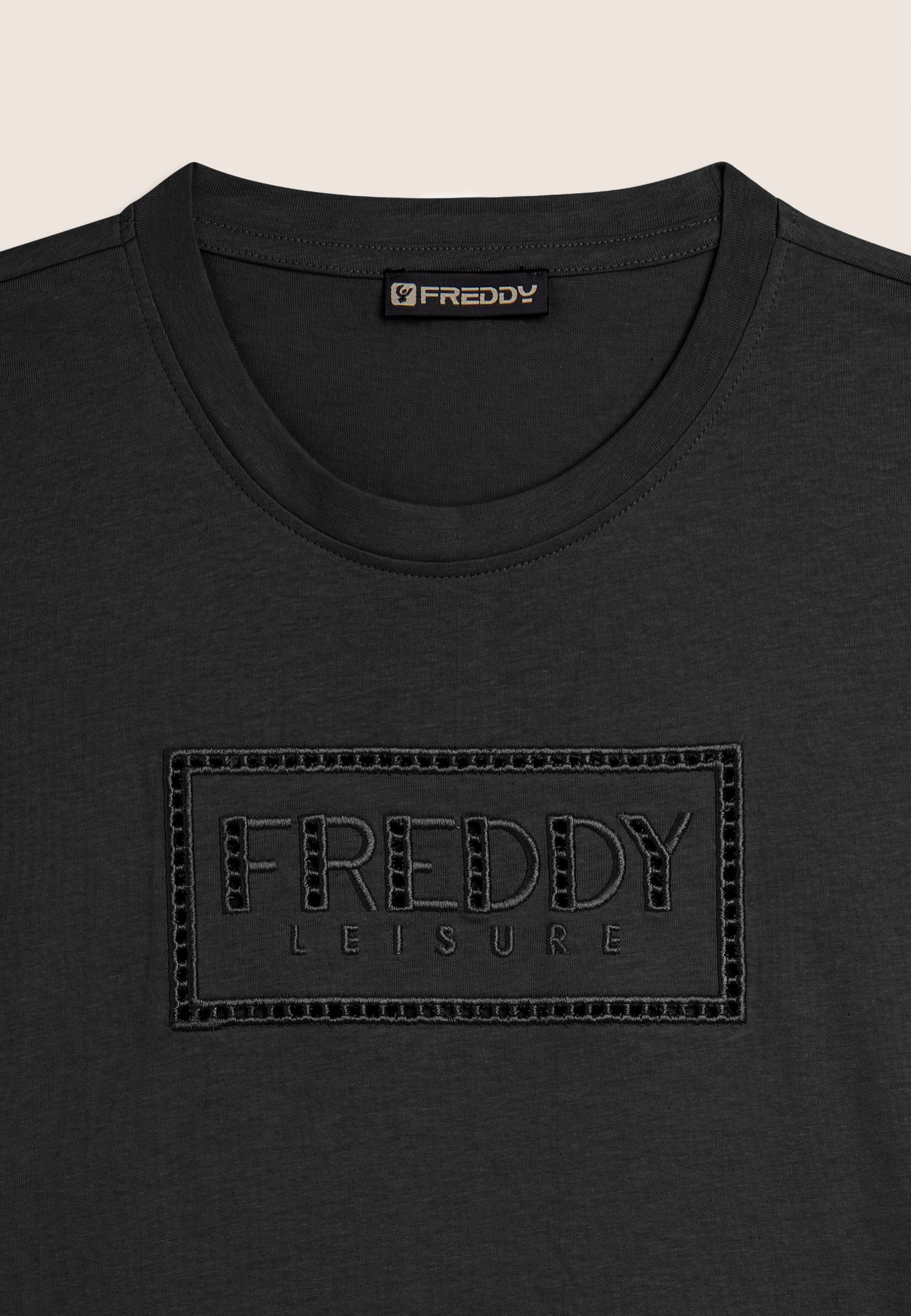 freddy-t-shirt-maniche-ad-aletta-e-logo-ricamato-in-cotone image 8