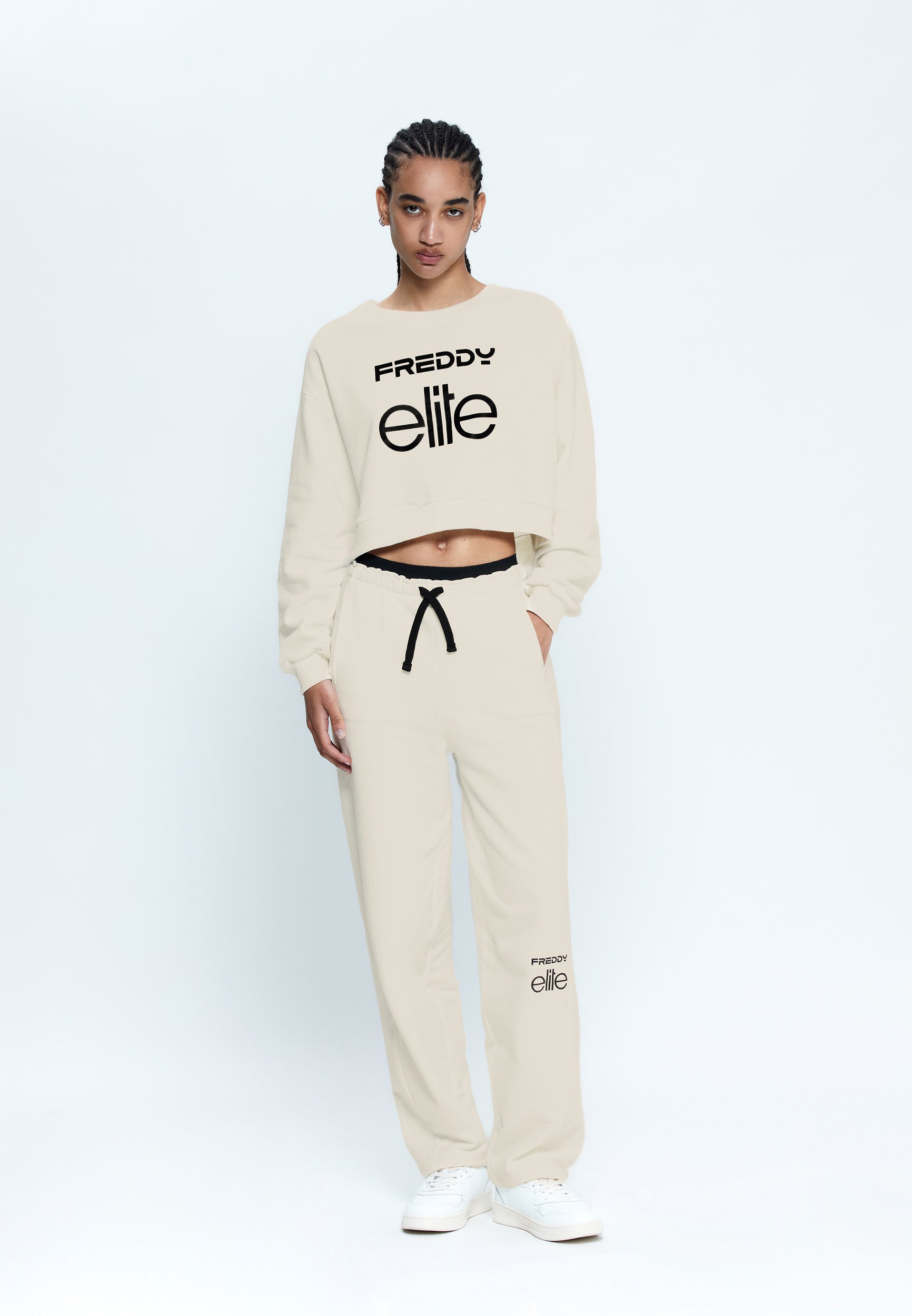freddy-felpa-donna-cropped-comfort-fit-elite-100-cotone image 2