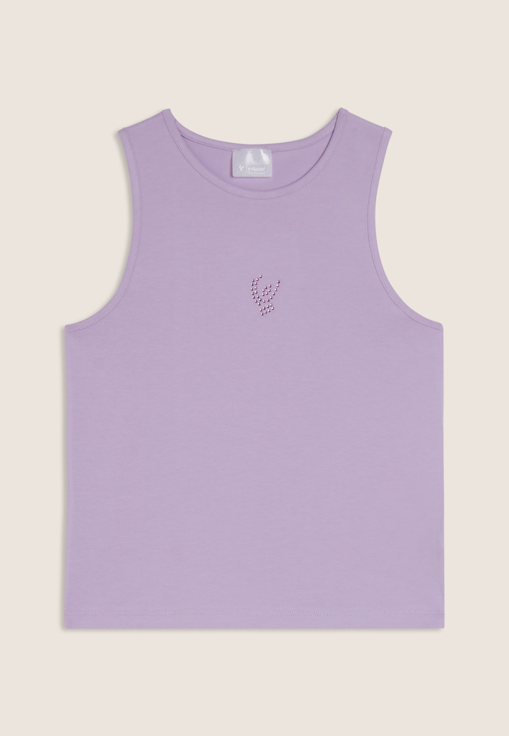 freddy-canotta-regular-in-jersey-da-bambina-e-ragazza-con-logo-in-strass image 8