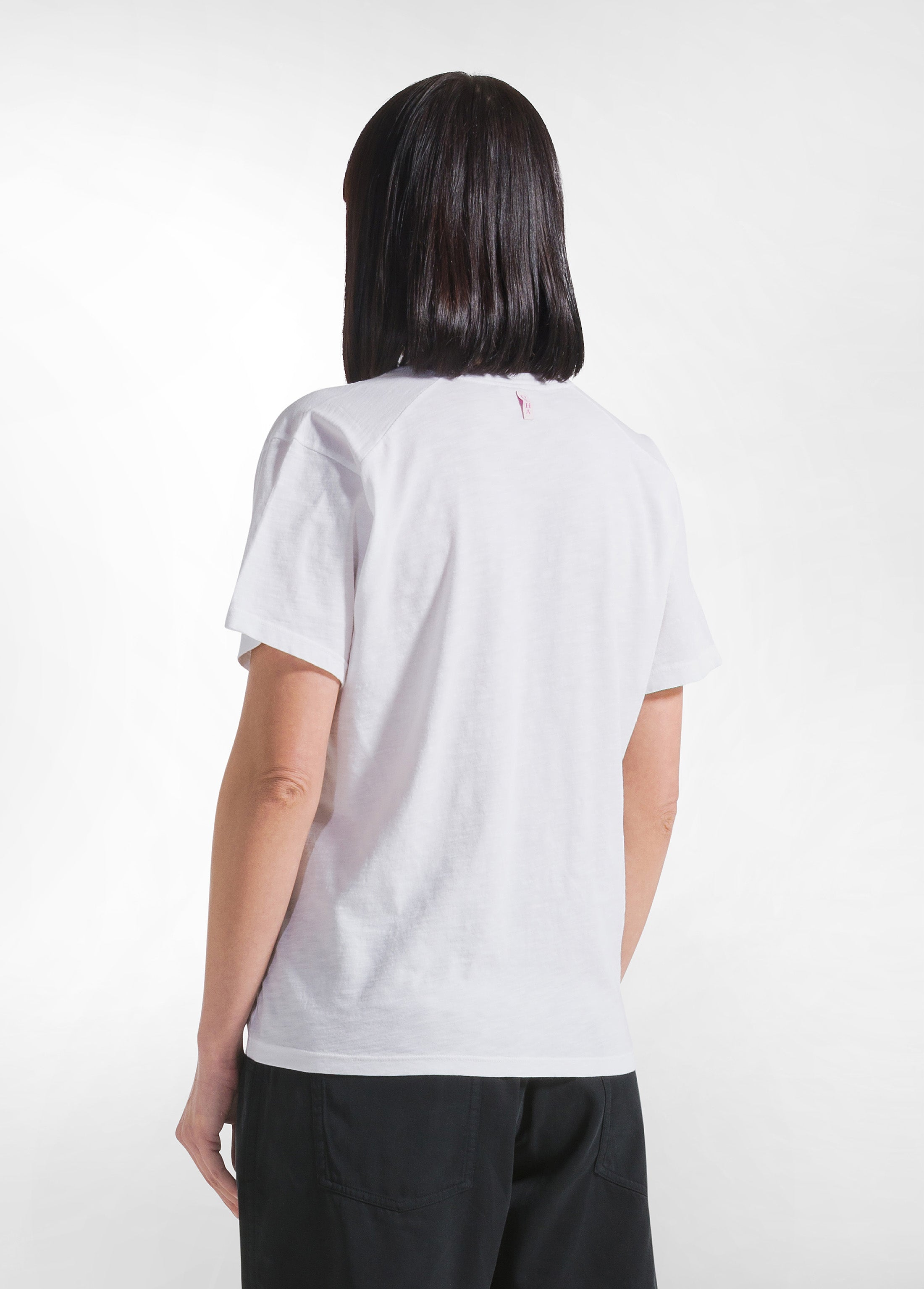 deha-d42515-t-shirt-flamm-scollo-ampio-bianco image 2