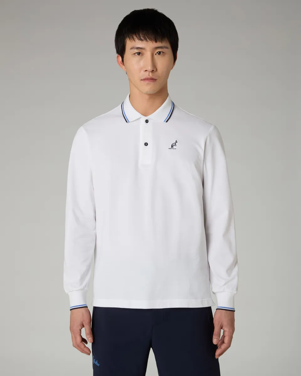 australian-long-sleeves-polo-shirt-manica-lunga-piquet image 1